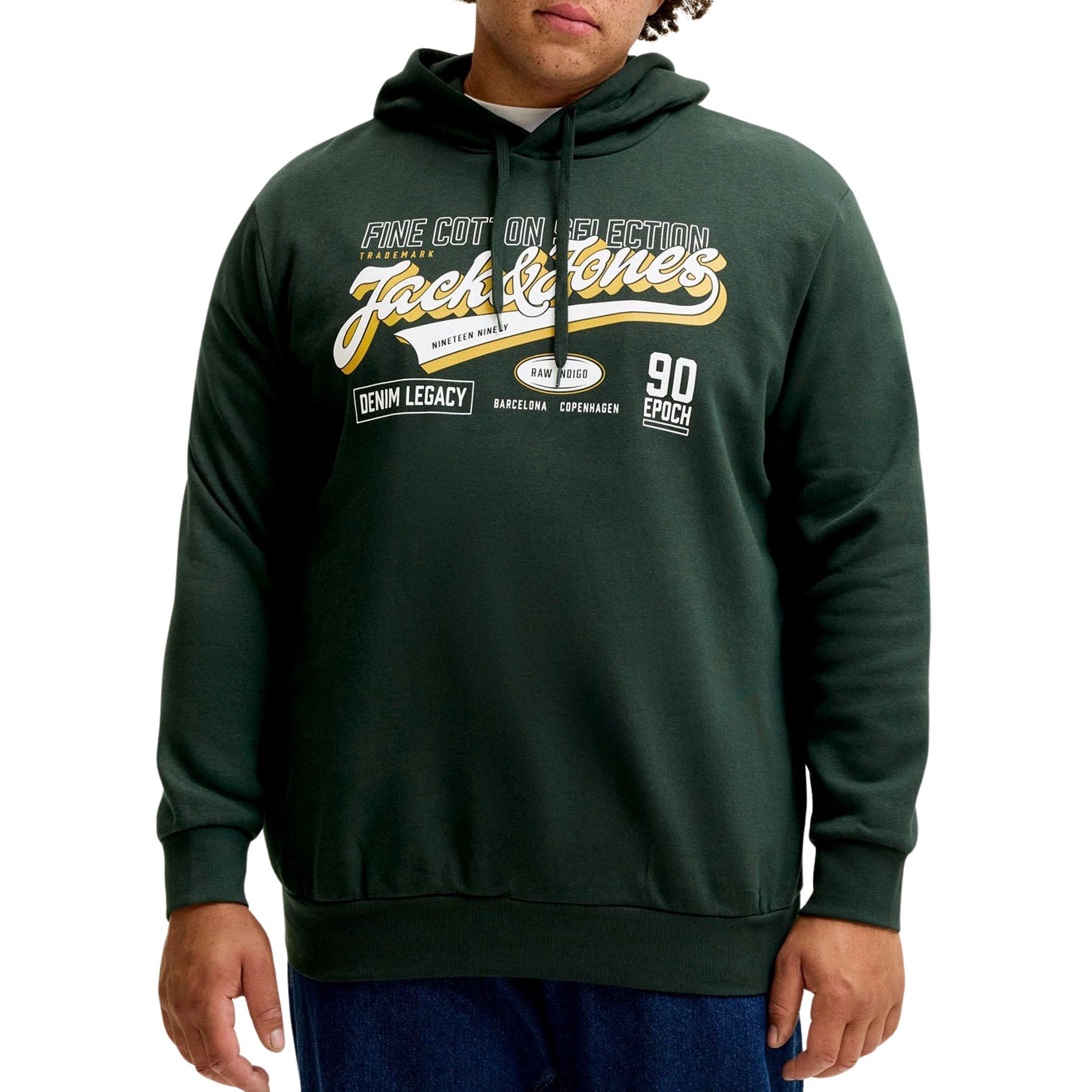 Jack &amp; Jones Logo Sweat 2 Col Kapuzenpullover Herren (plussize)