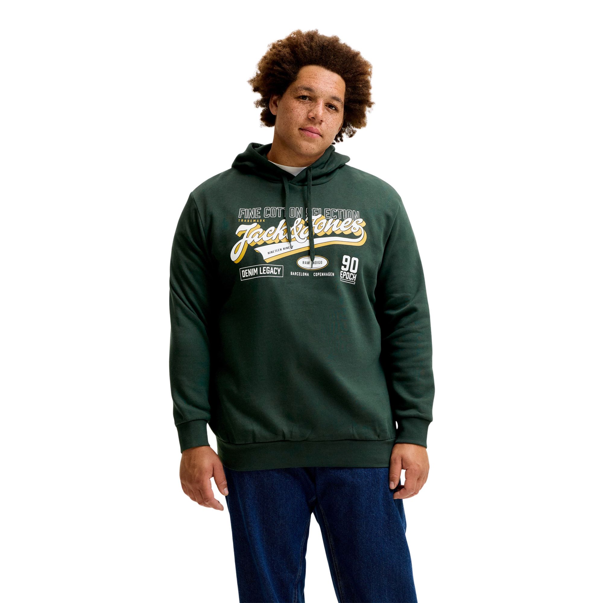 Pull Jack & Jones Logo Sweat 2 Col Hommes (plussize)