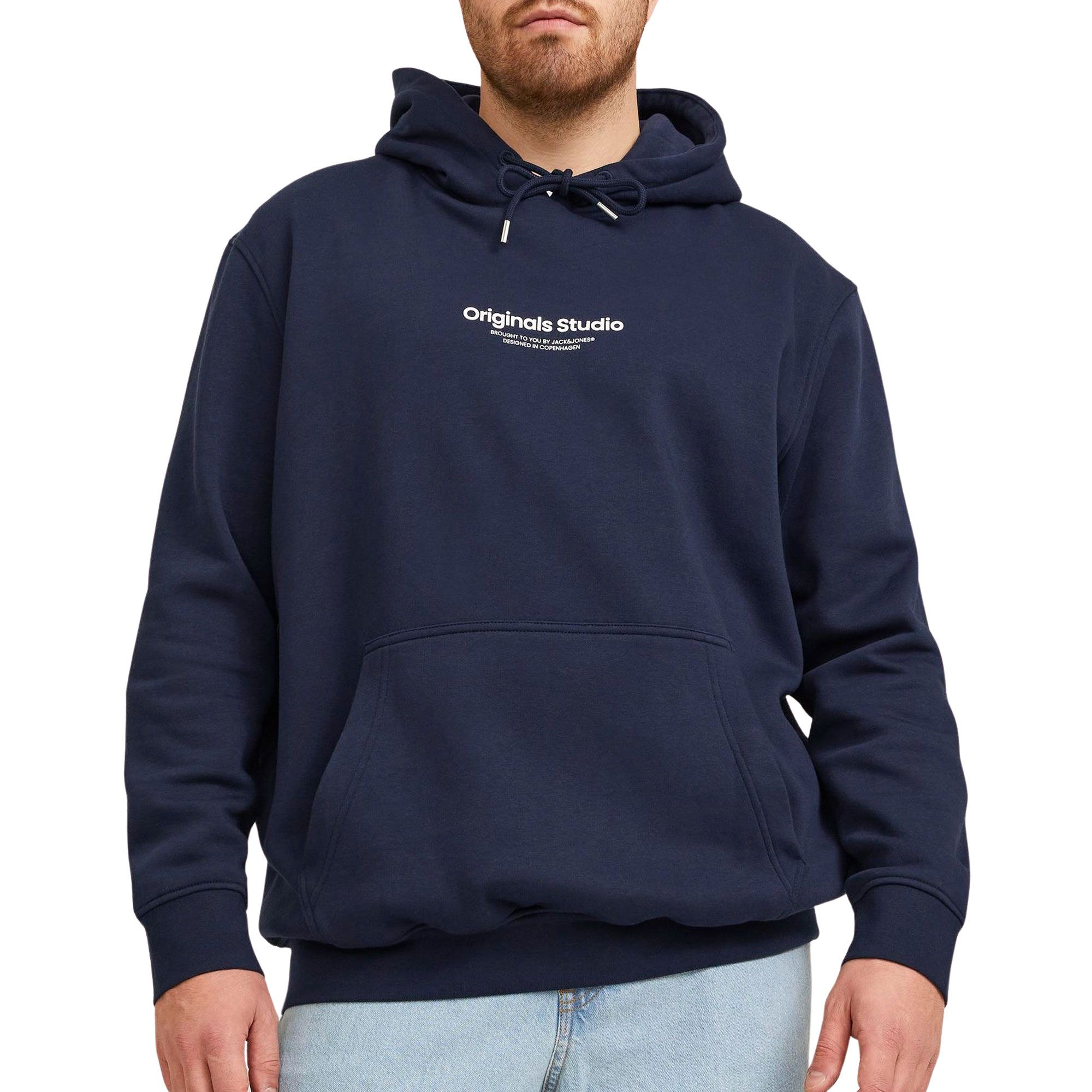 Felpa Con Cappuccio Jack & Jones Uomo - 80% Cotone 20% Poliestere, Tasca Marsupio - Foto 11