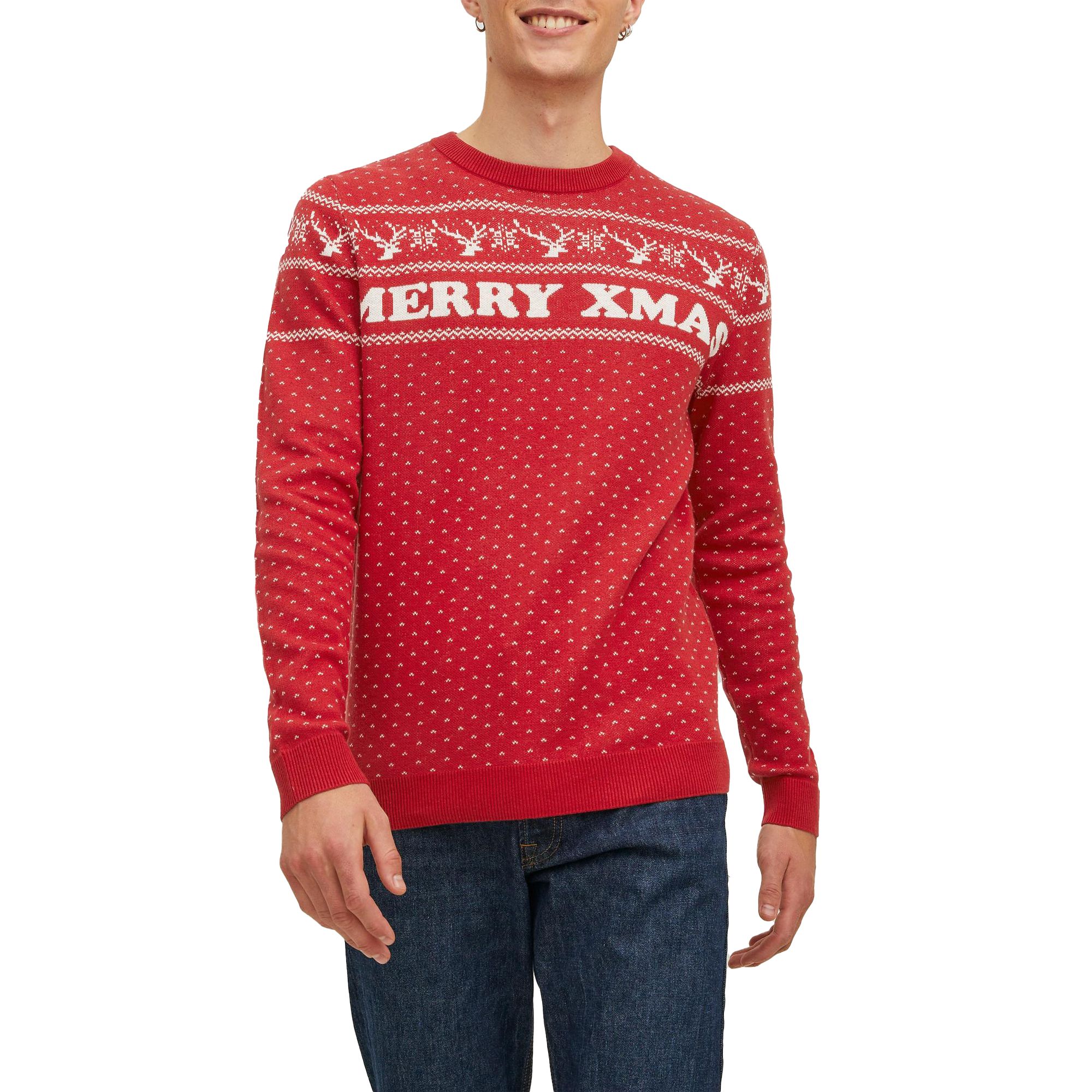 Jack & Jones Originals Xmas Knit Crew Sweater Heren