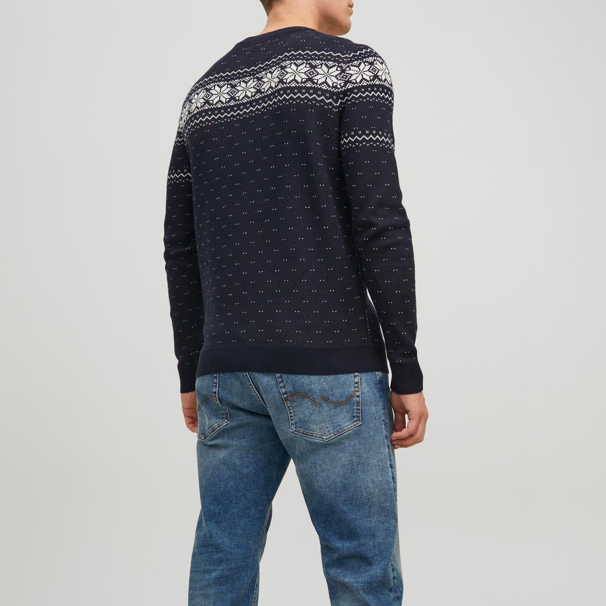 Jack & Jones Originals Xmas Knit Crew Sweater Heren