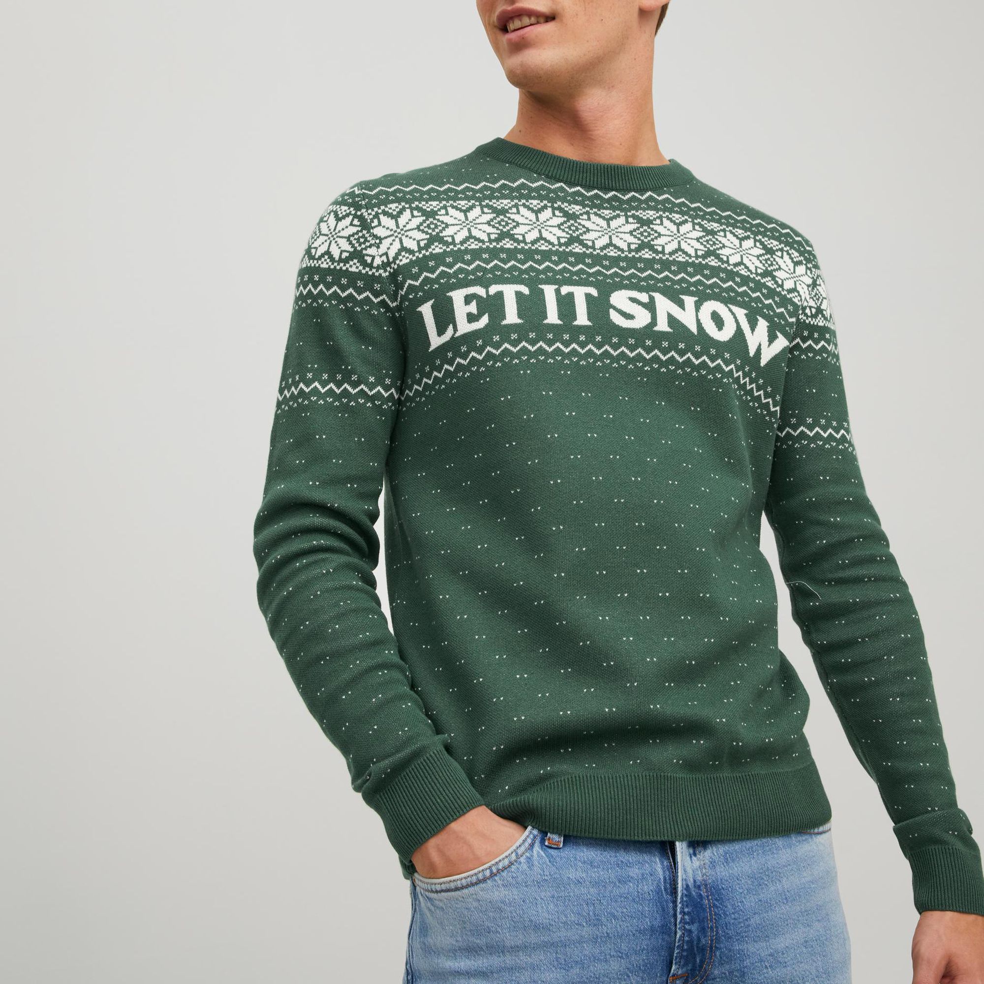 Jack & Jones Originals Xmas Knit Crew Sweater Heren