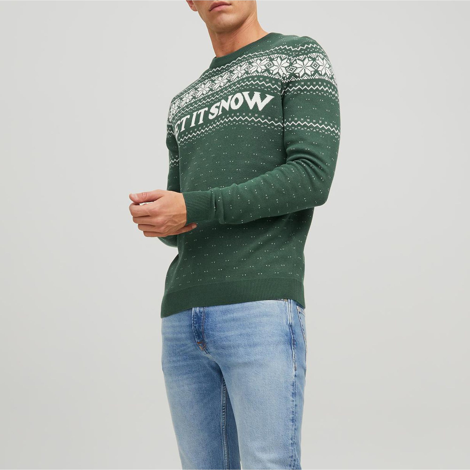 Jack & Jones Originals Xmas Knit Crew Sweater Heren