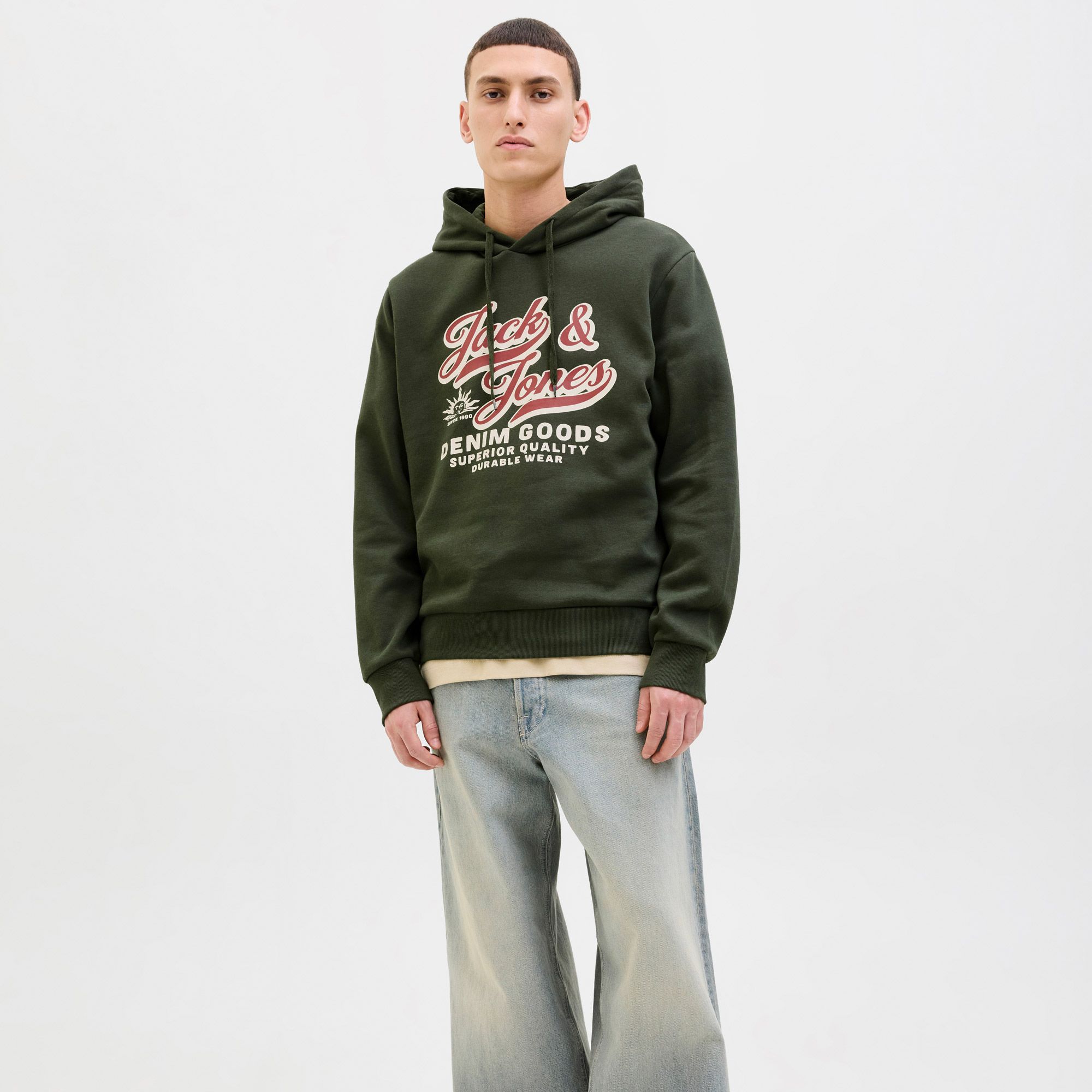 Jack & Jones Logo Hoodie Heren