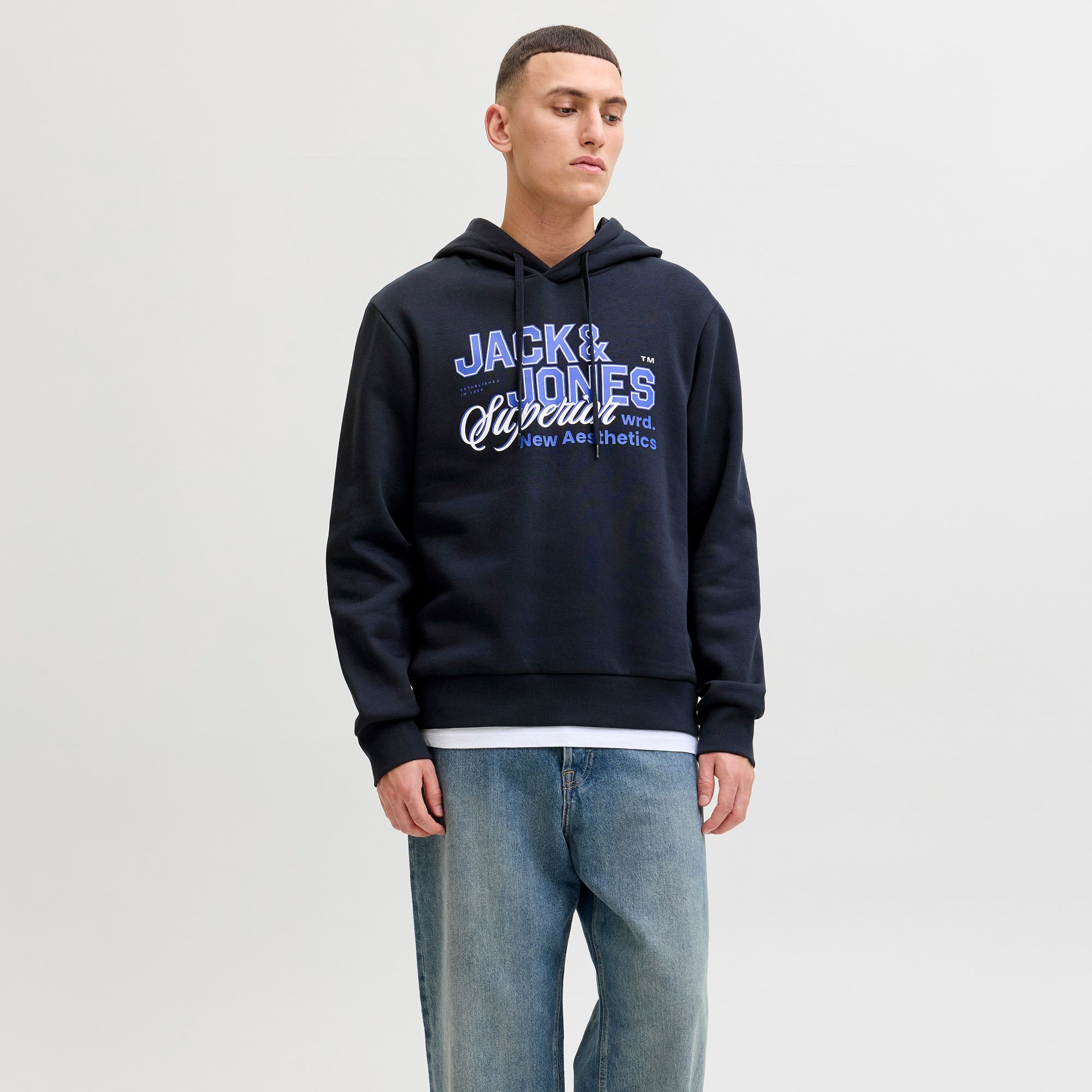 Jack & Jones Logo Hoodie Heren