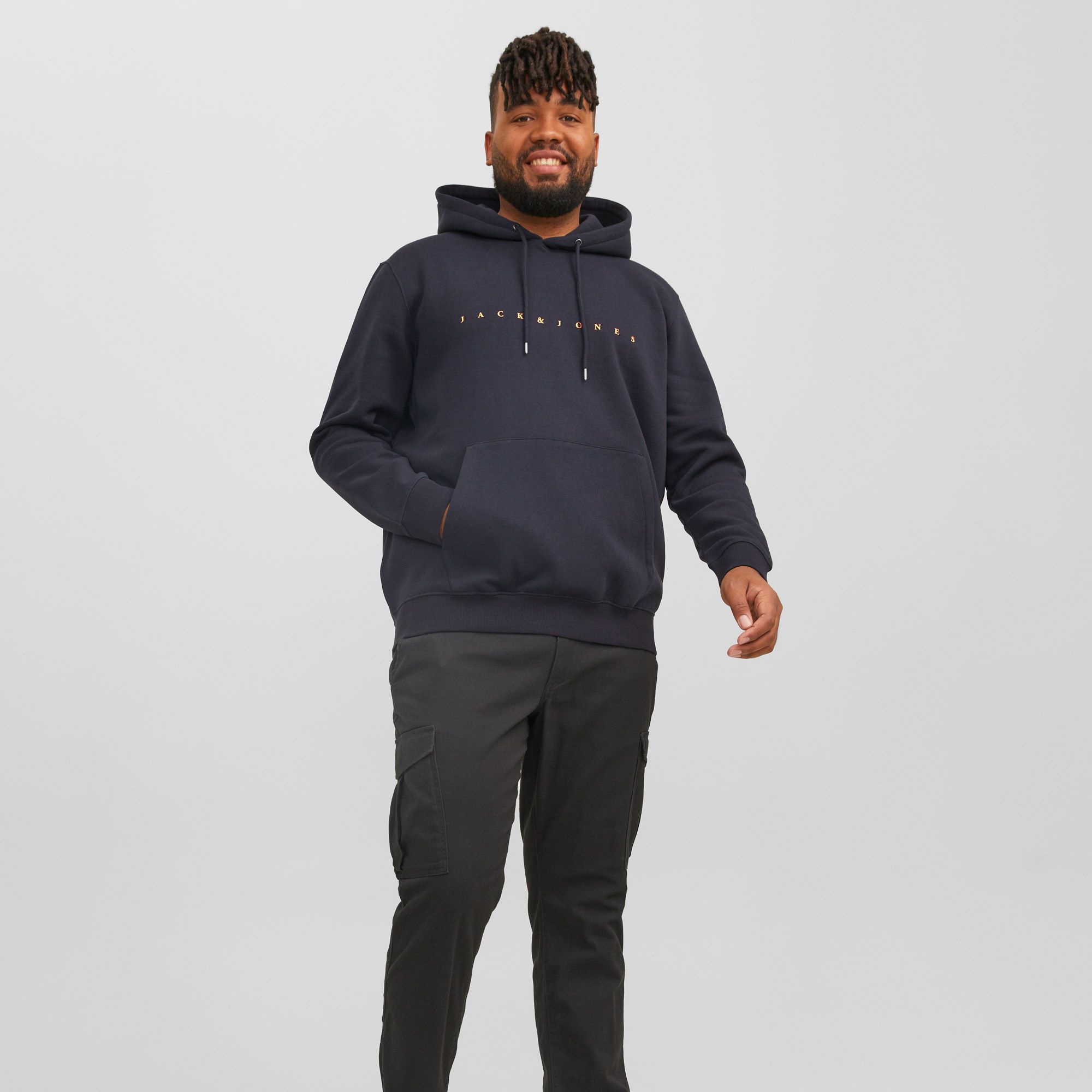 Jack & Jones Star Sweat Hoodie Heren (plussize)