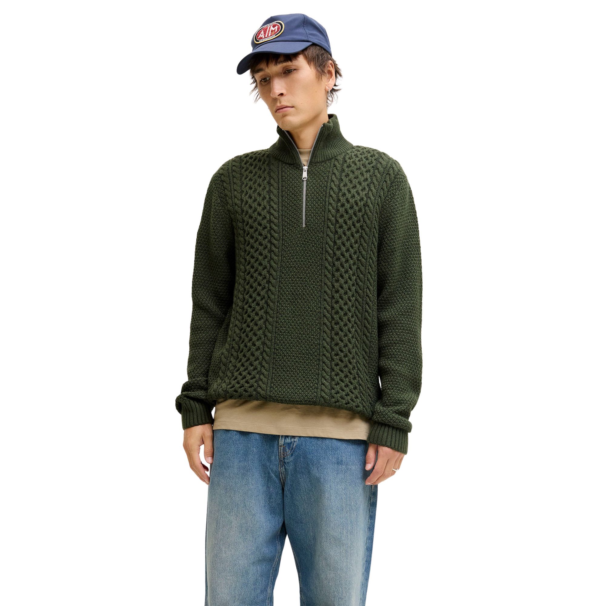 Jack & Jones Paul Knit Half Zip Sweater Heren