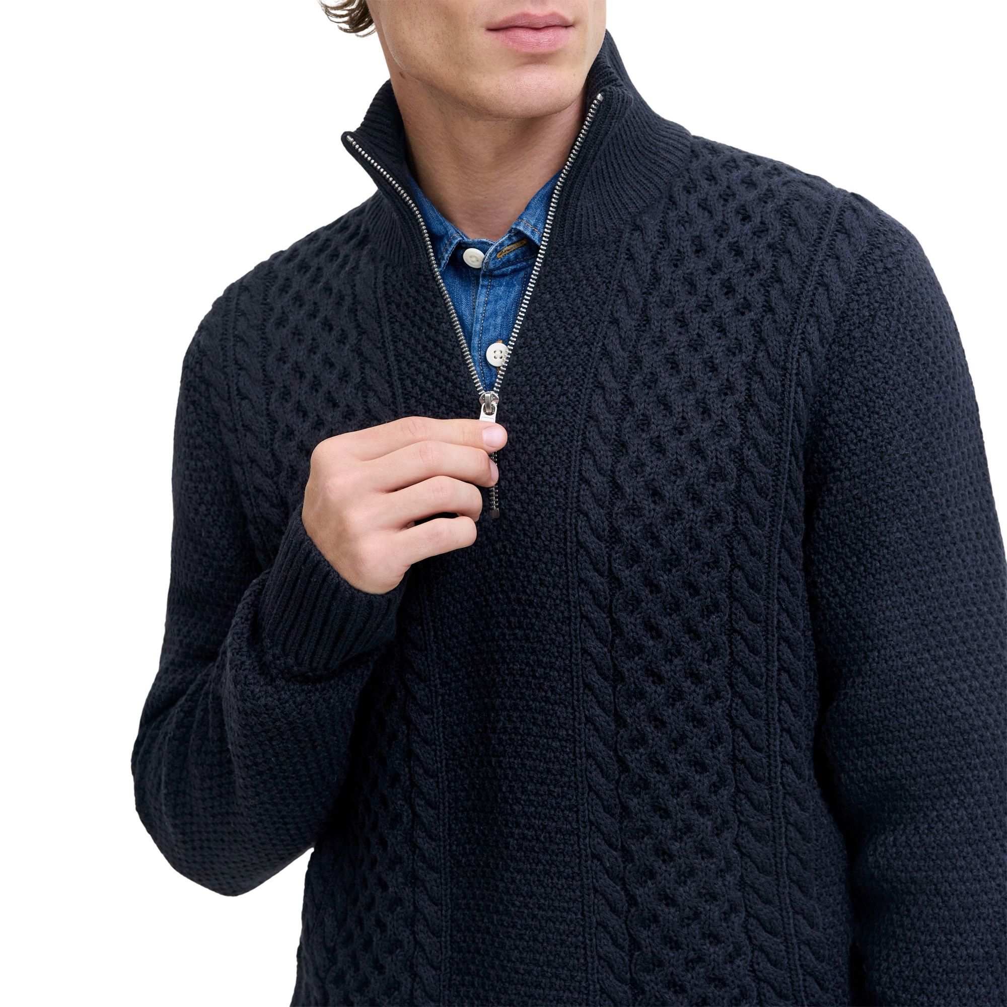 Jack & Jones Paul Knit Half Zip Sweater Heren