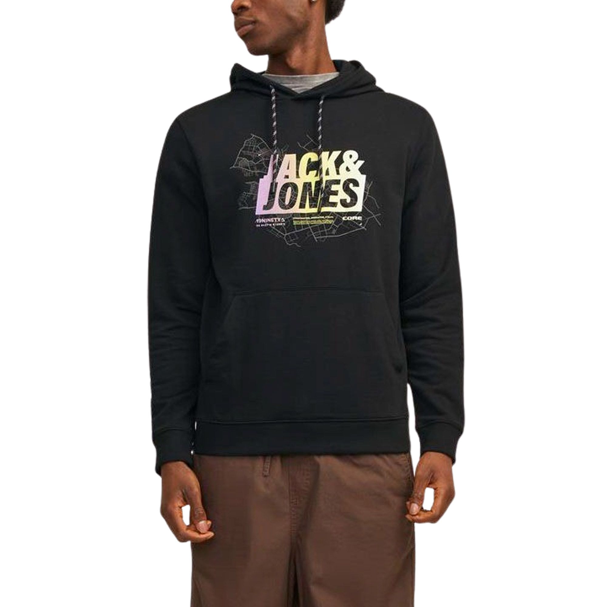 Jack & Jones Map Summer Logo Hoodie Heren