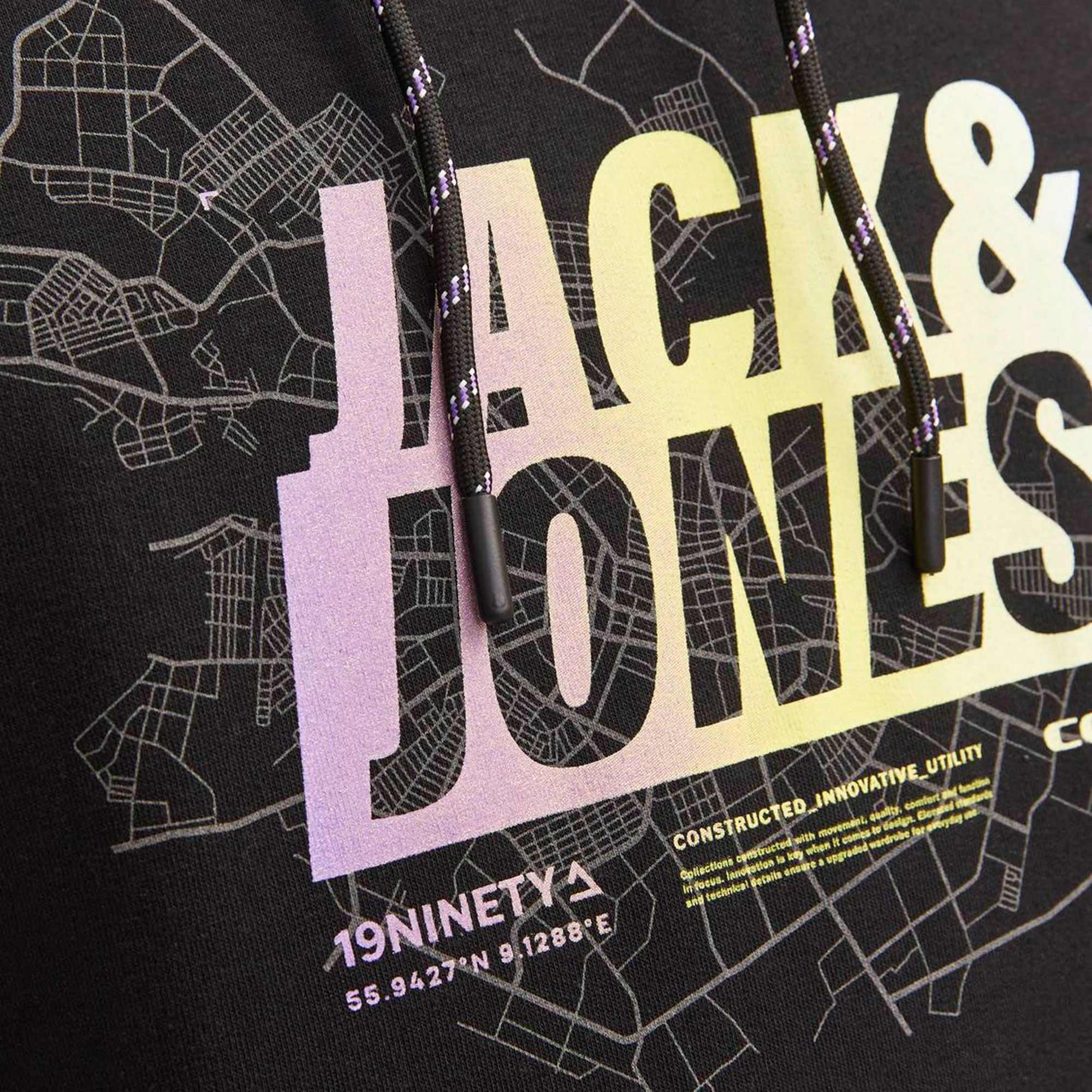 Jack & Jones Map Summer Logo Hoodie Heren