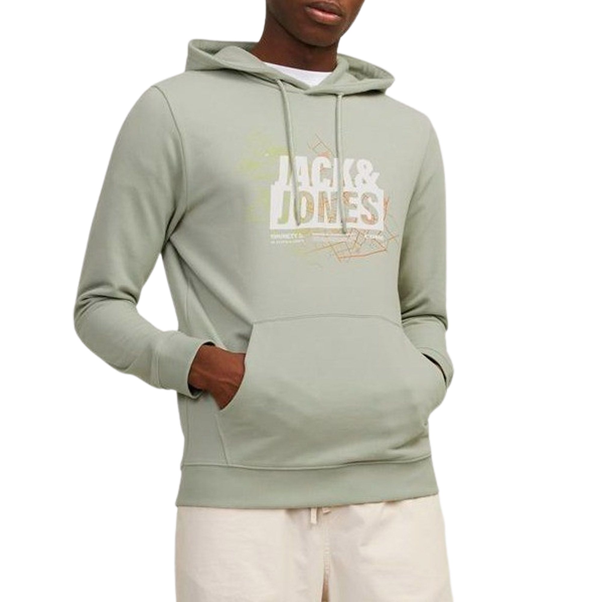Jack & Jones Map Summer Logo Kapuzenpullover Herren