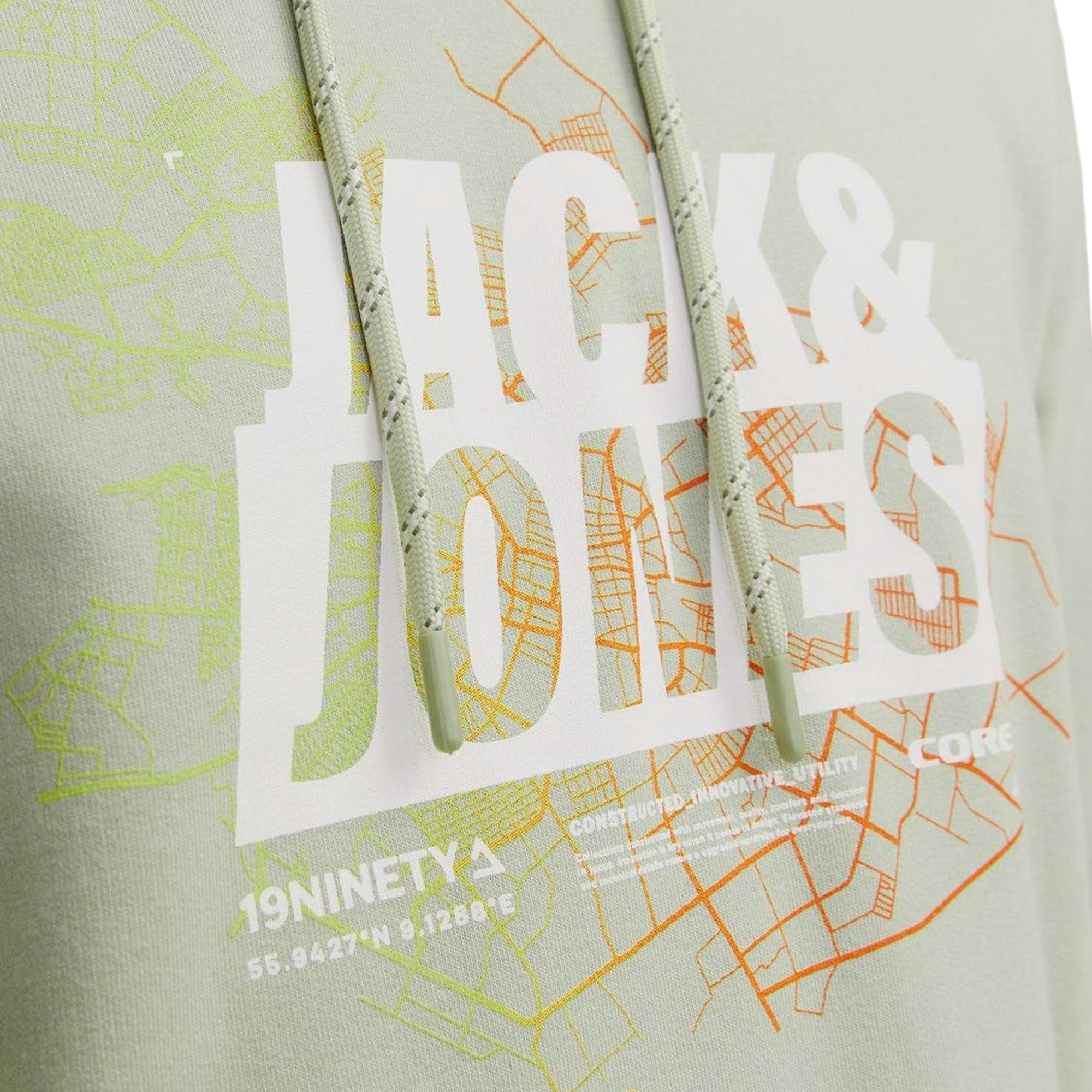 Jack & Jones Map Summer Logo Kapuzenpullover Herren