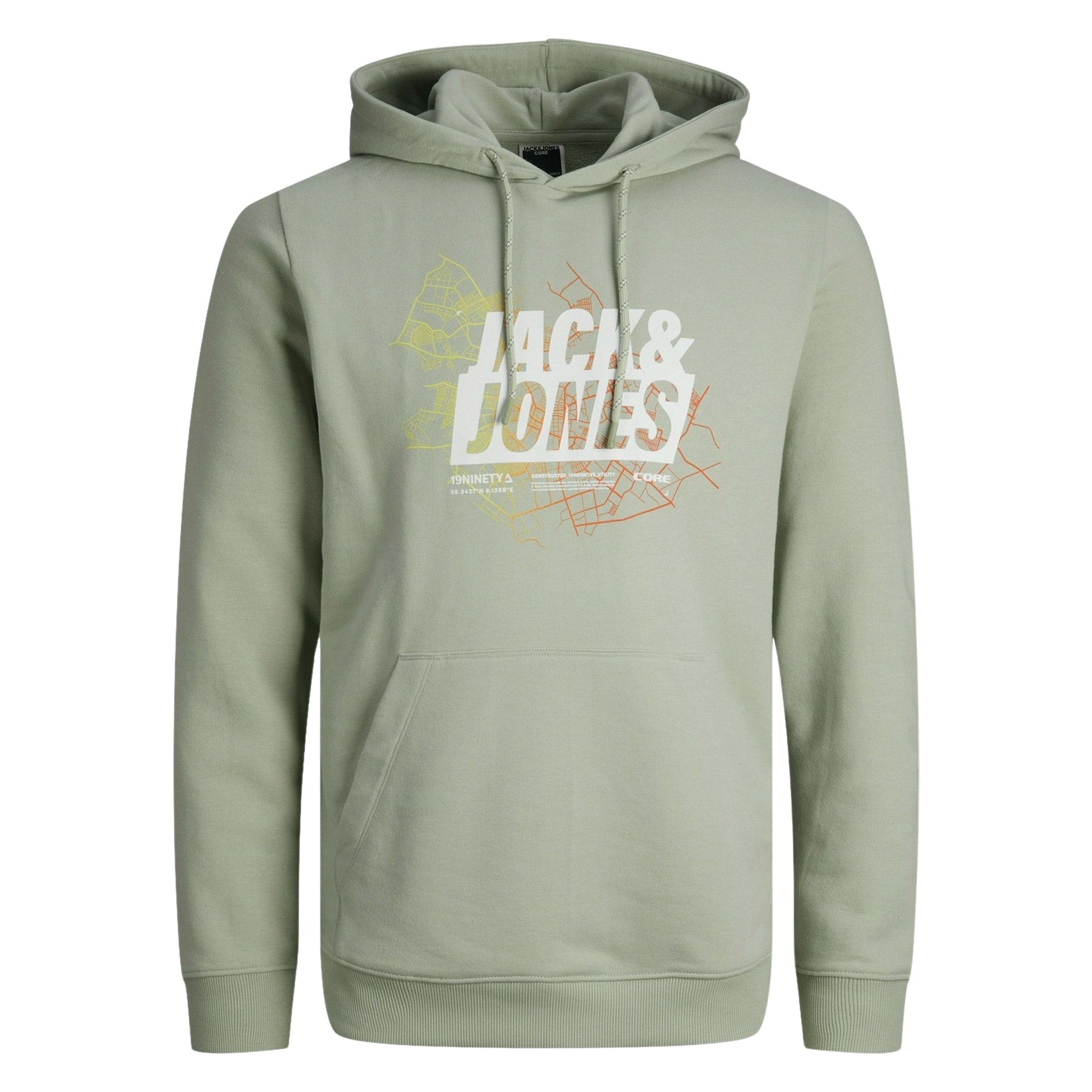 Jack & Jones Map Summer Logo Kapuzenpullover Herren