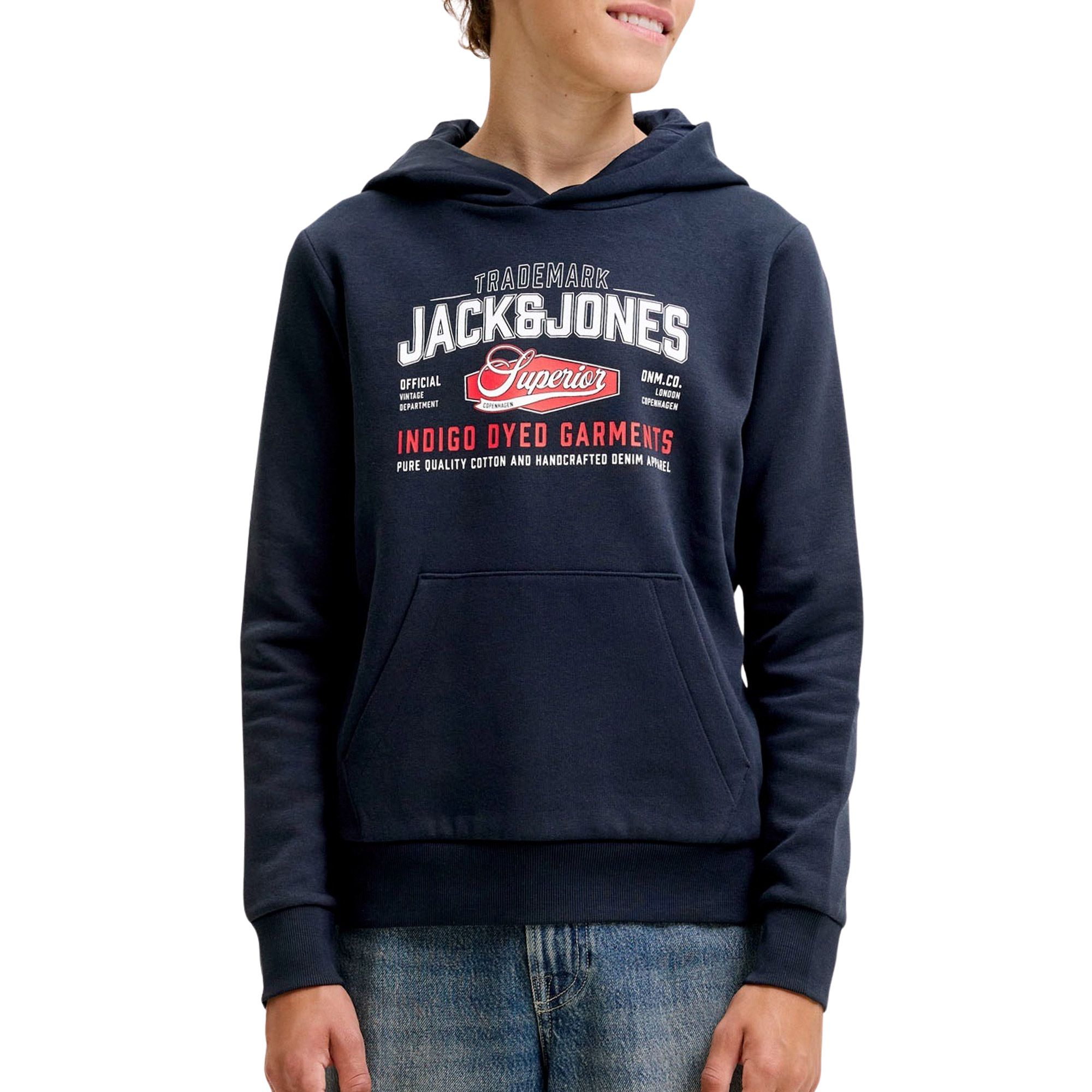 Jack & Jones Logo Sweat 2 Col Kapuzenpullover Junior