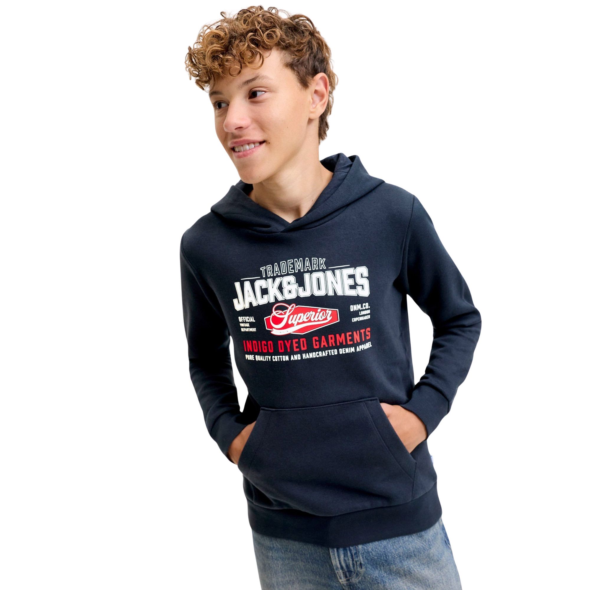 Jack & Jones Logo Sweat 2 Col Kapuzenpullover Junior