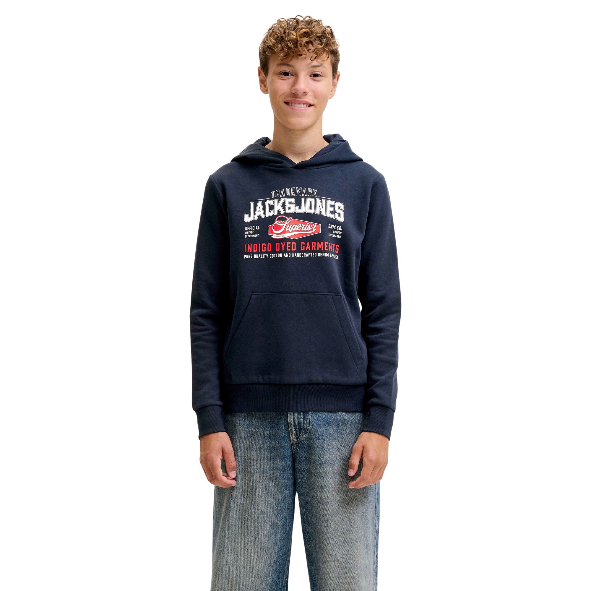 Jack & Jones Logo Sweat 2 Col Kapuzenpullover Junior
