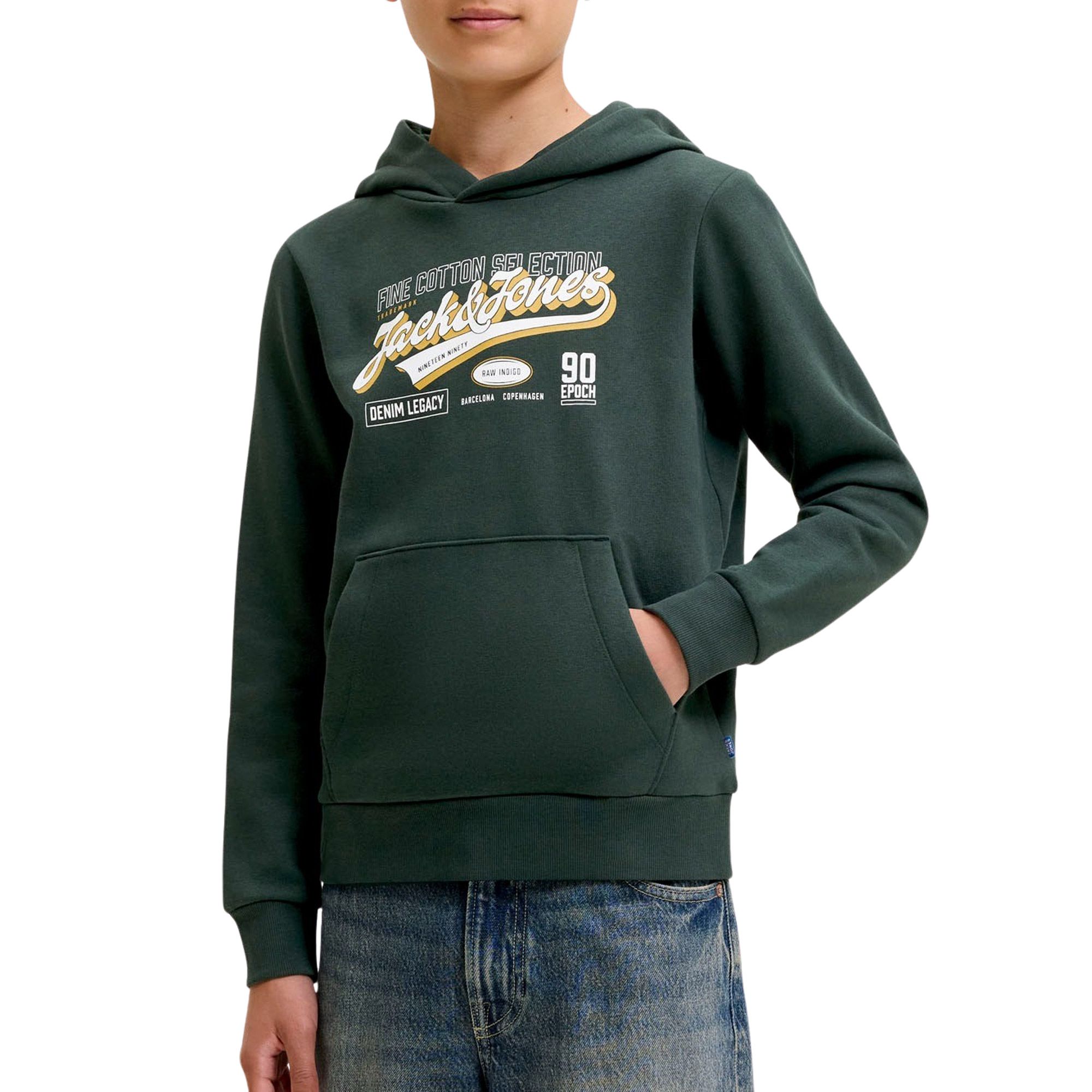 Jack &amp; Jones Logo Sweat 2 Col Hoodie Junior