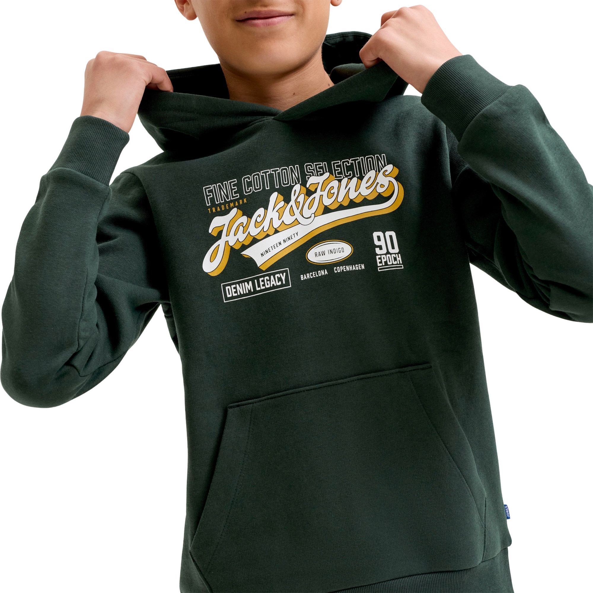 Jack & Jones Logo Sweat 2 Col Hoodie Junior