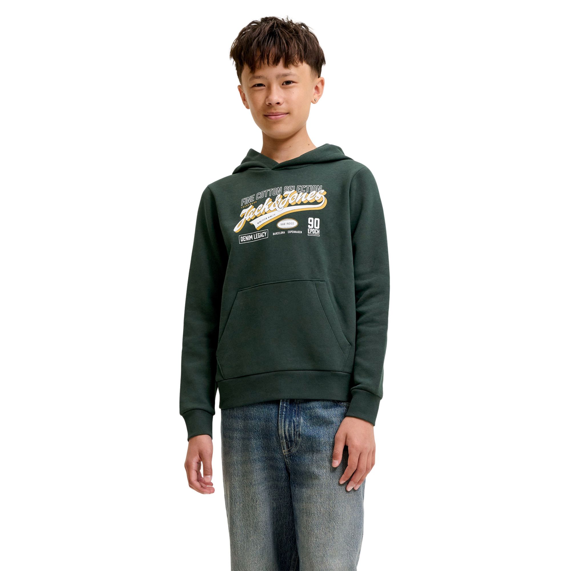 Jack & Jones Logo Sweat 2 Col Hoodie Junior