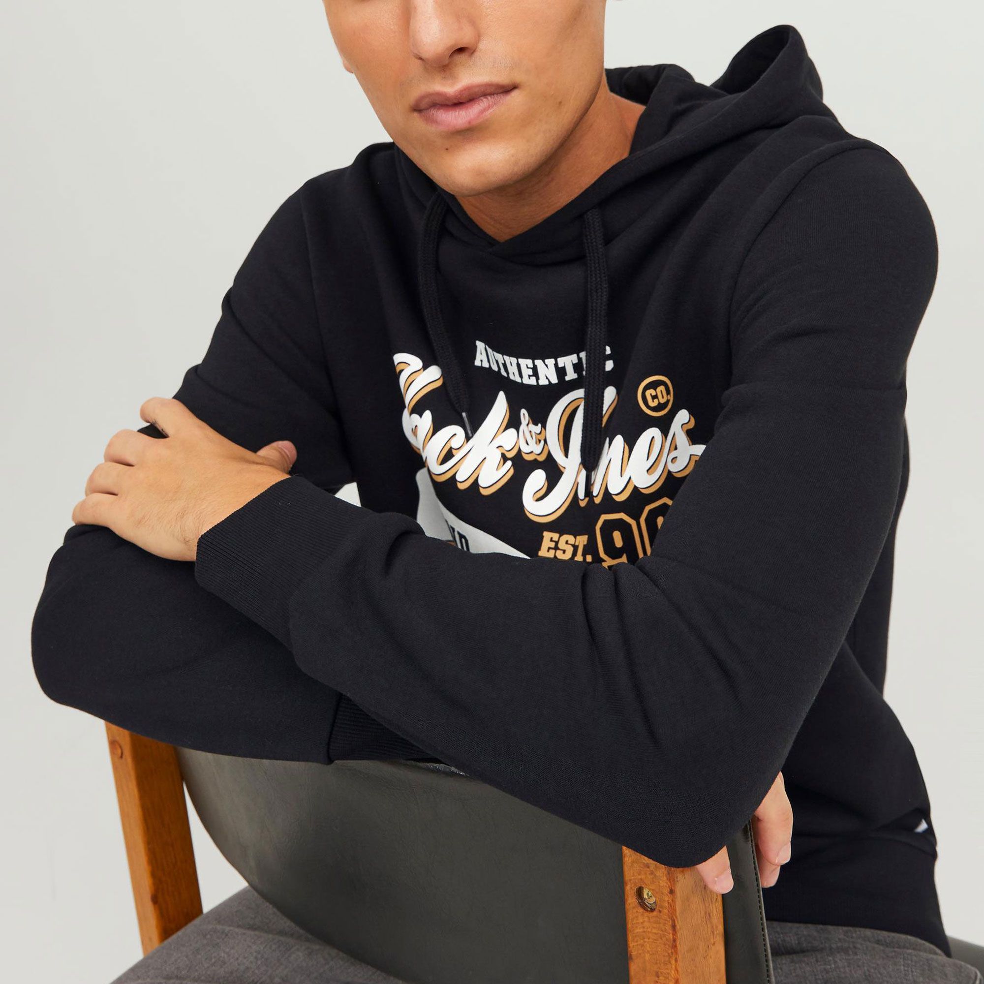 Jack & Jones Essentials Logo 2 Hoodie Heren
