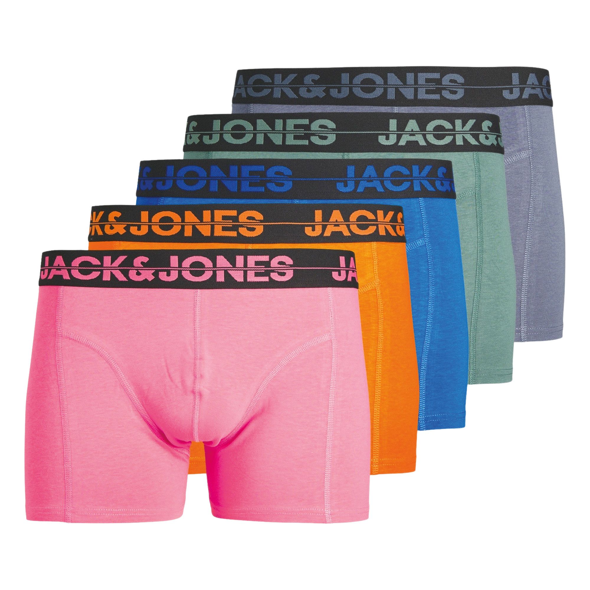 Jack & Jones Seth Solid Trunk Boxershorts Heren (plussize) (5-pack)