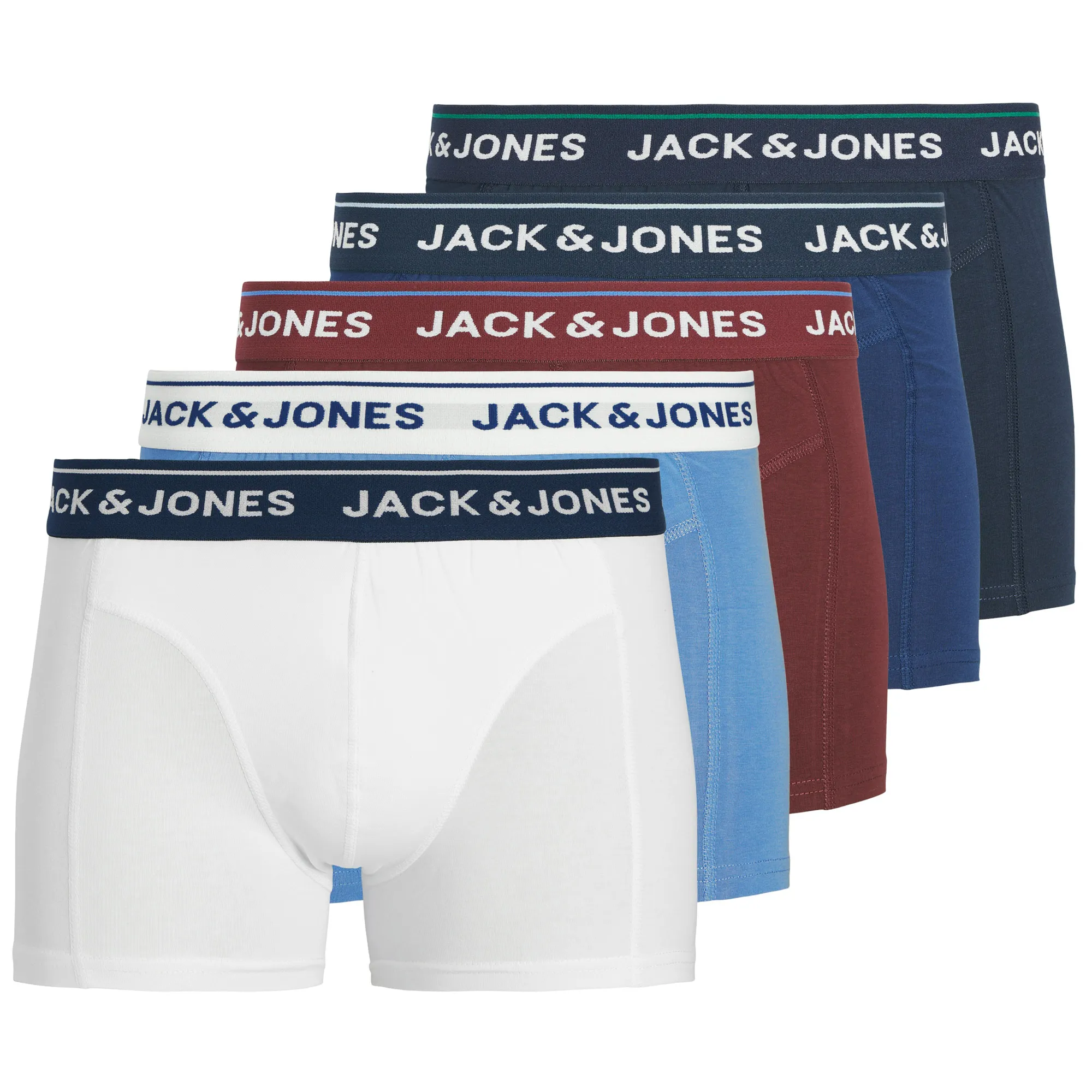 Jack &amp; Jones Branco Trunks Boxershorts Heren (5-pack)