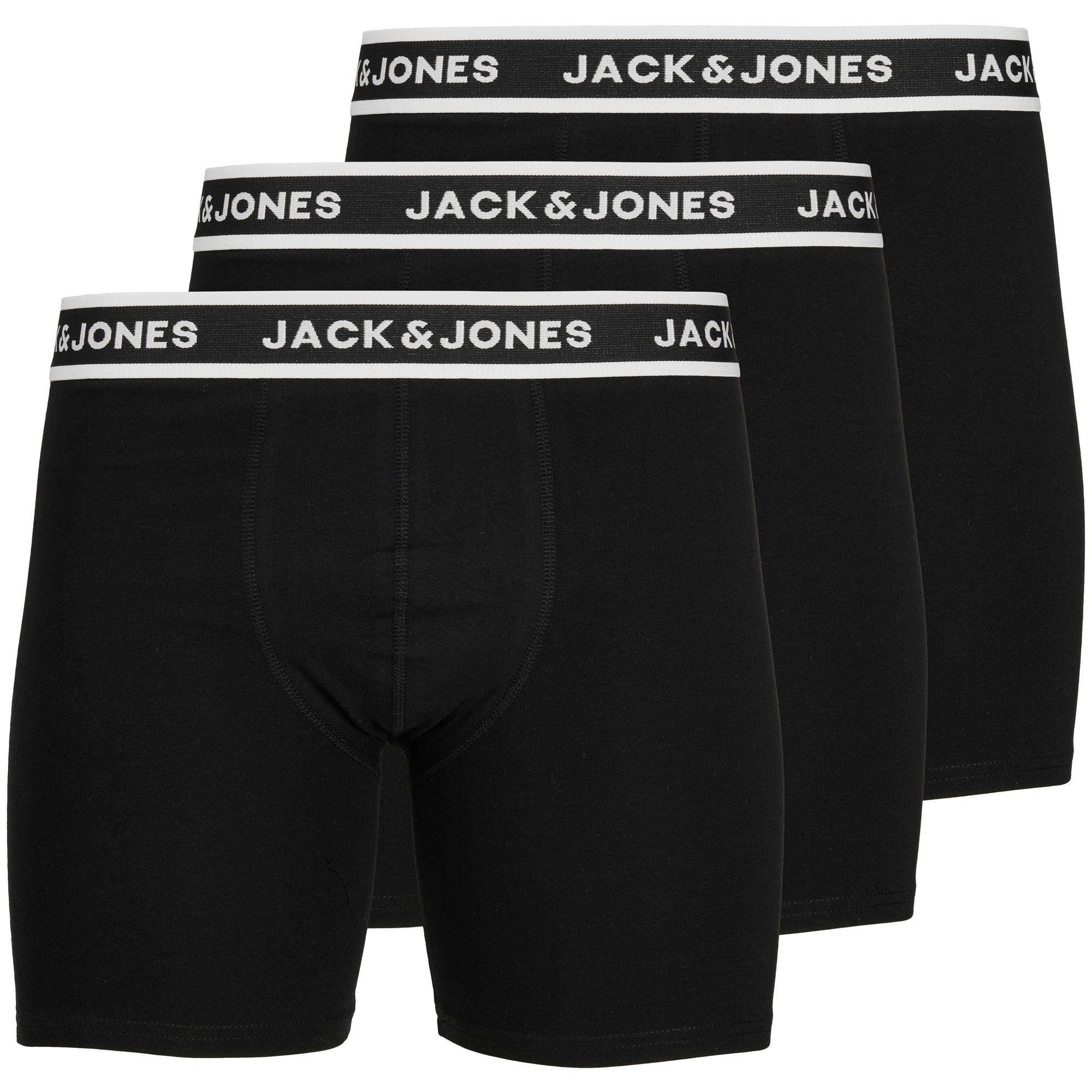 Jack & Jones Solid Boxershorts Heren Plussize (3-pack)