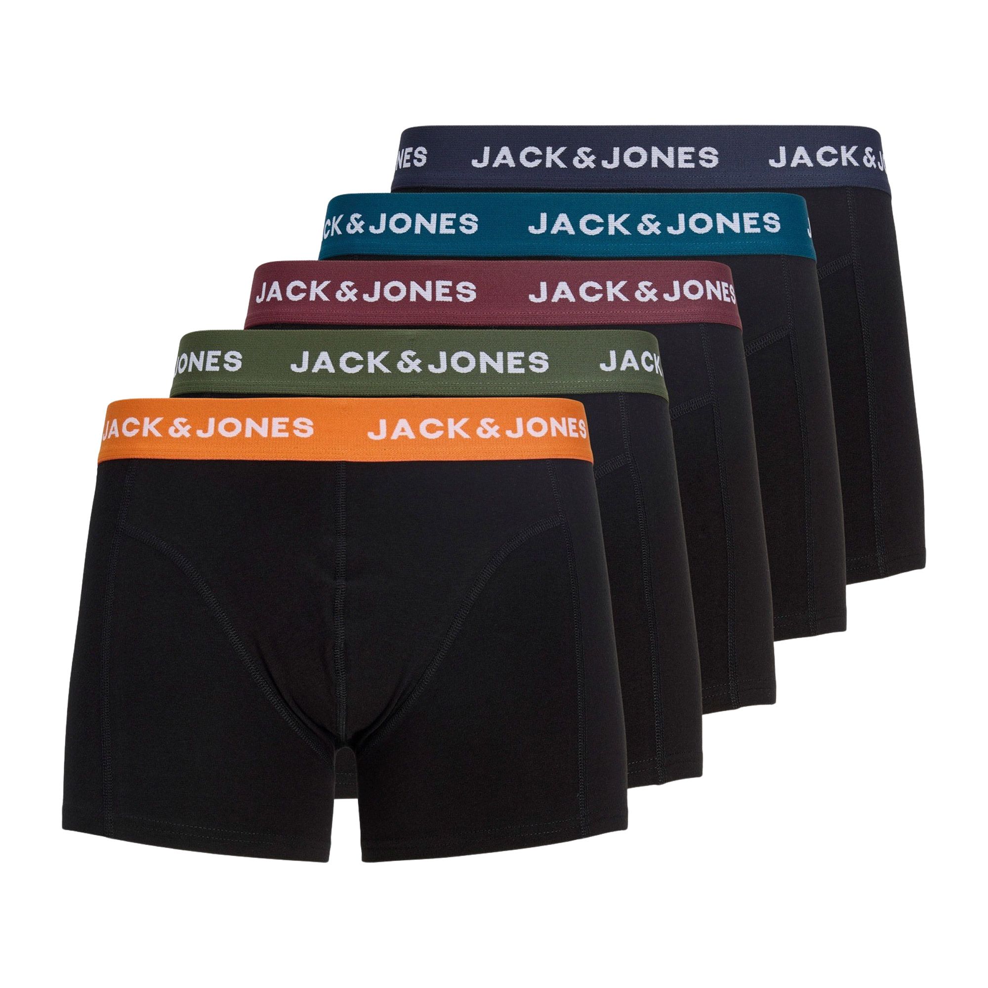 Jack &amp; Jones Oliver Solid Trunk Boxershorts Heren (5-pack)