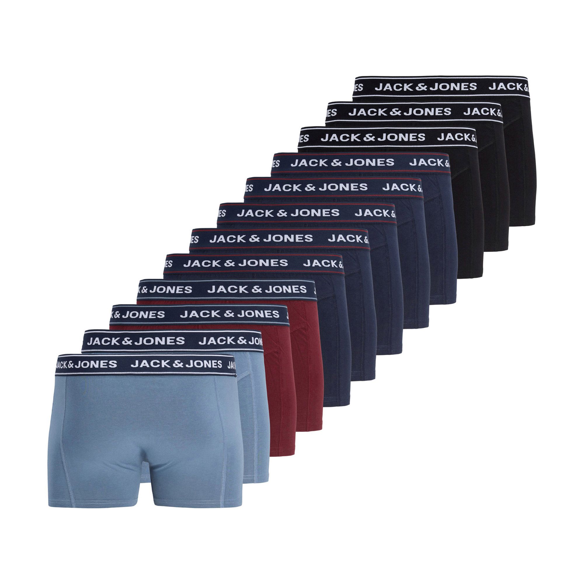 Jack &amp; Jones Gareth Solid Trunk Boxershorts Herren (12er Pack)