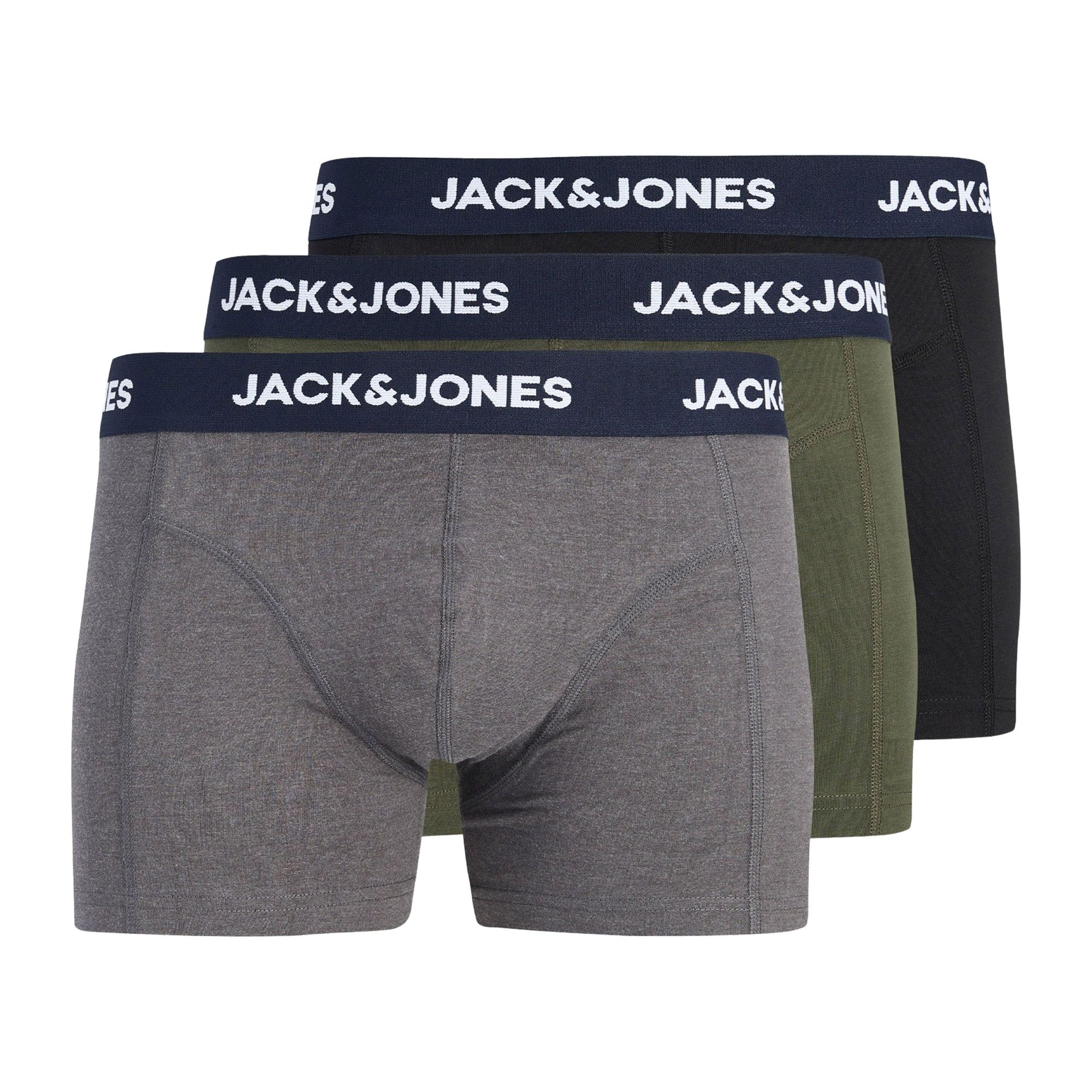 Jack &amp; Jones Clamp Solid Trunks Boxershorts Hommes (3-pack)