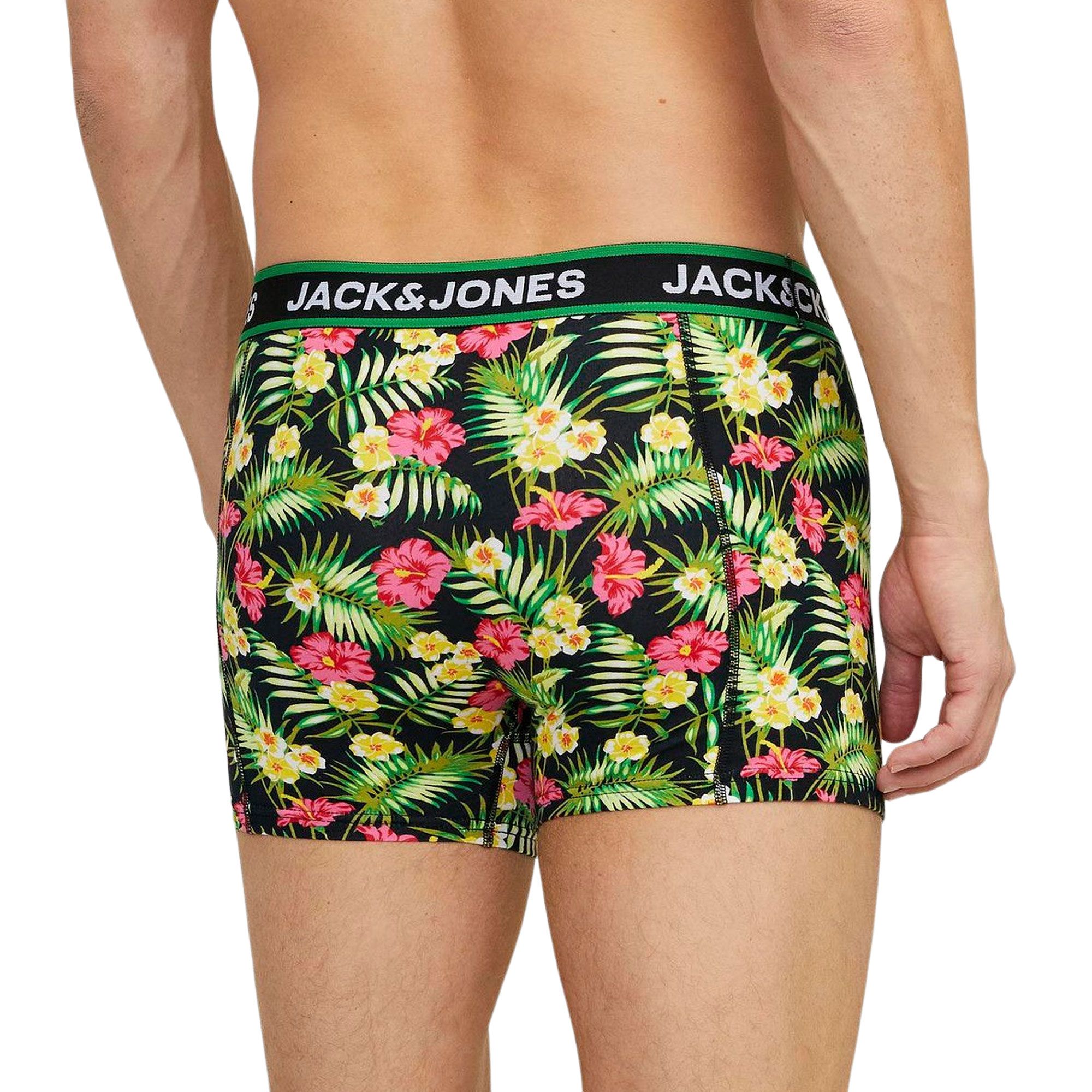 Caleçon Jack & Jones Pink Flowers Trunk Hommes (lot de 3)