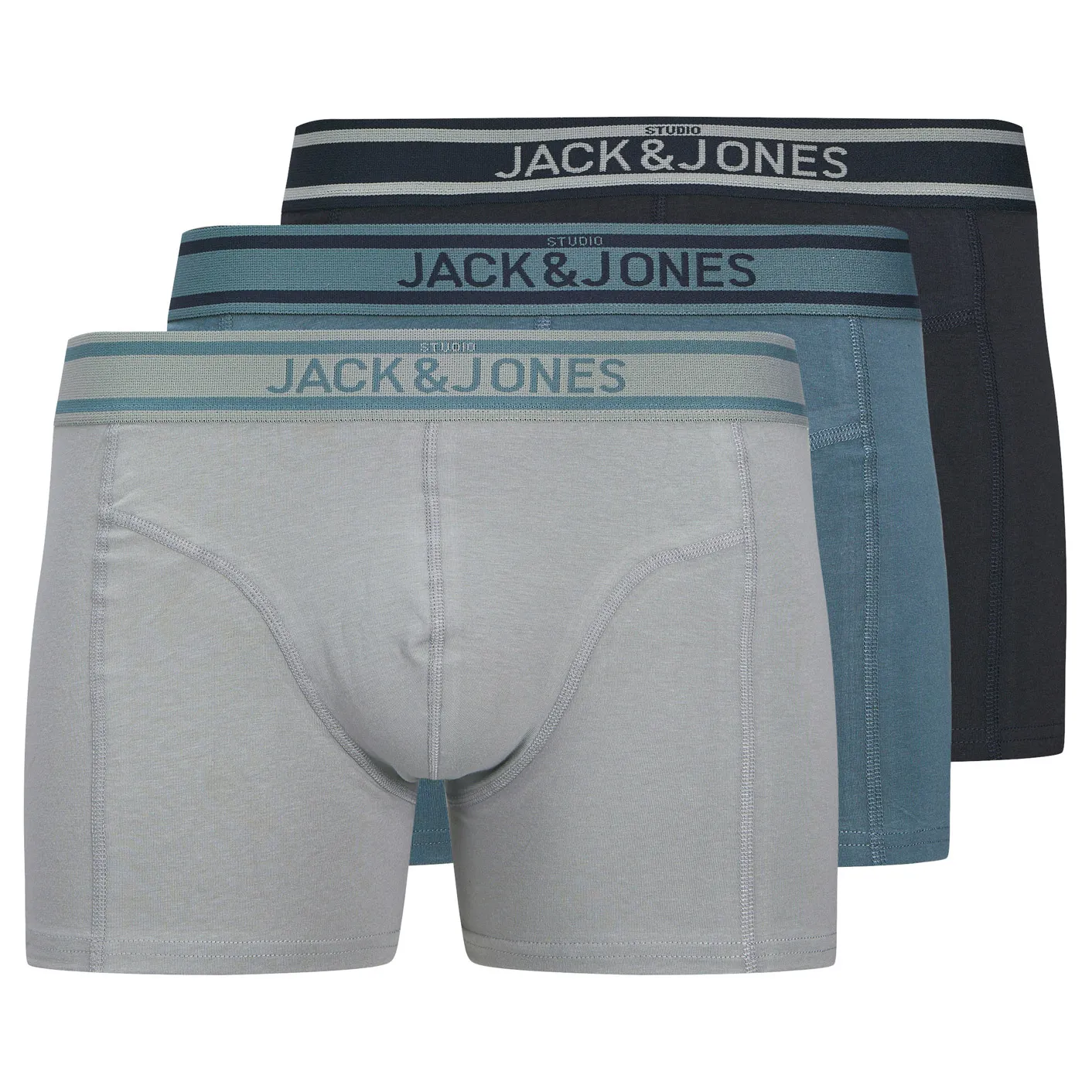 Jack &amp; Jones John Solid Trunk Boxershorts Heren (3-pack) (plussize)