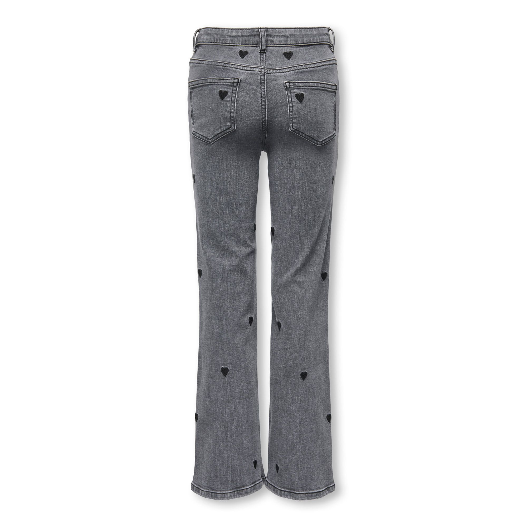 Only & Kids Women's Kogjuicy Wide Leg Heart Emb Jeans Noos Kogjuicy