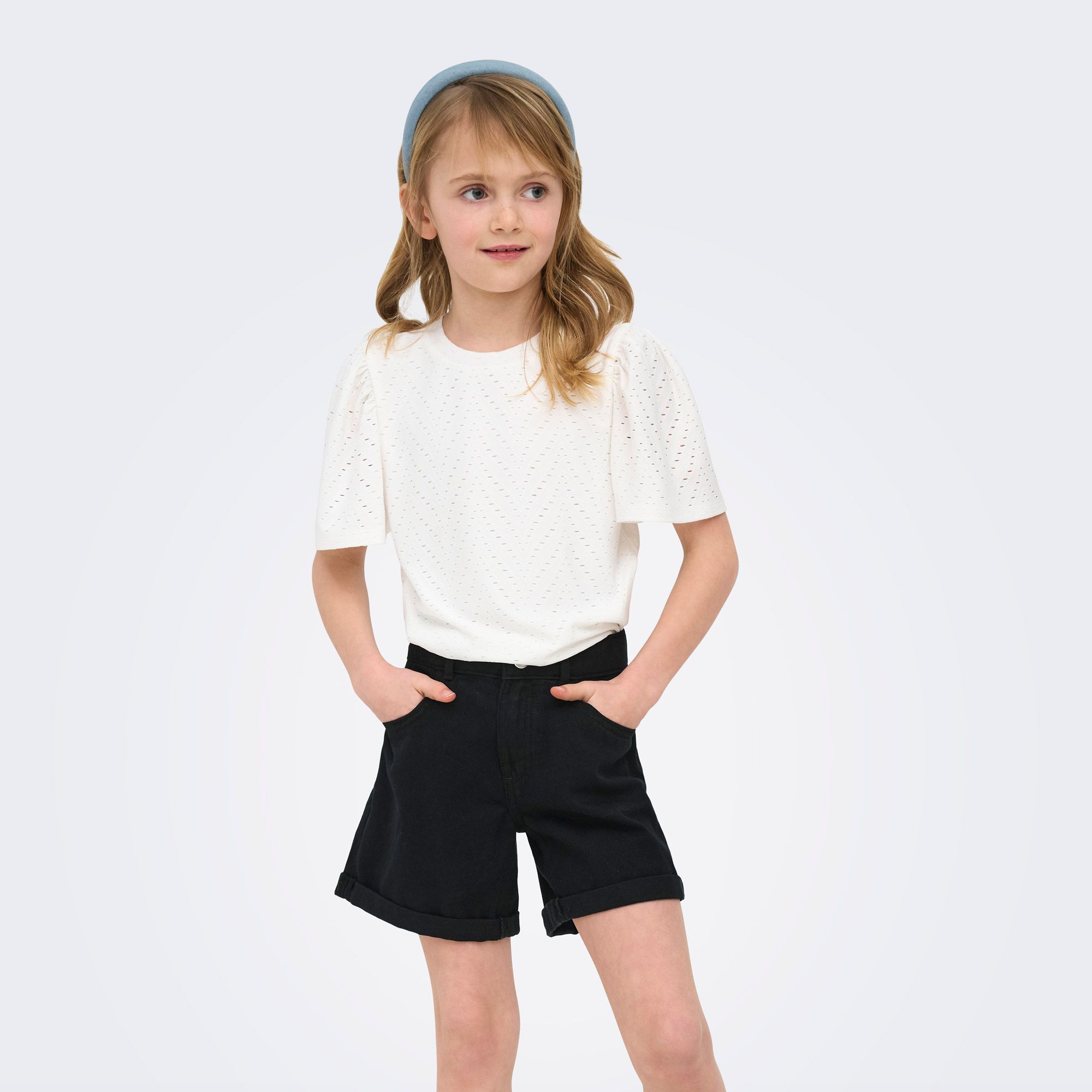 Kids Only Vega Regular Mom Denim Shorts Meisjes
