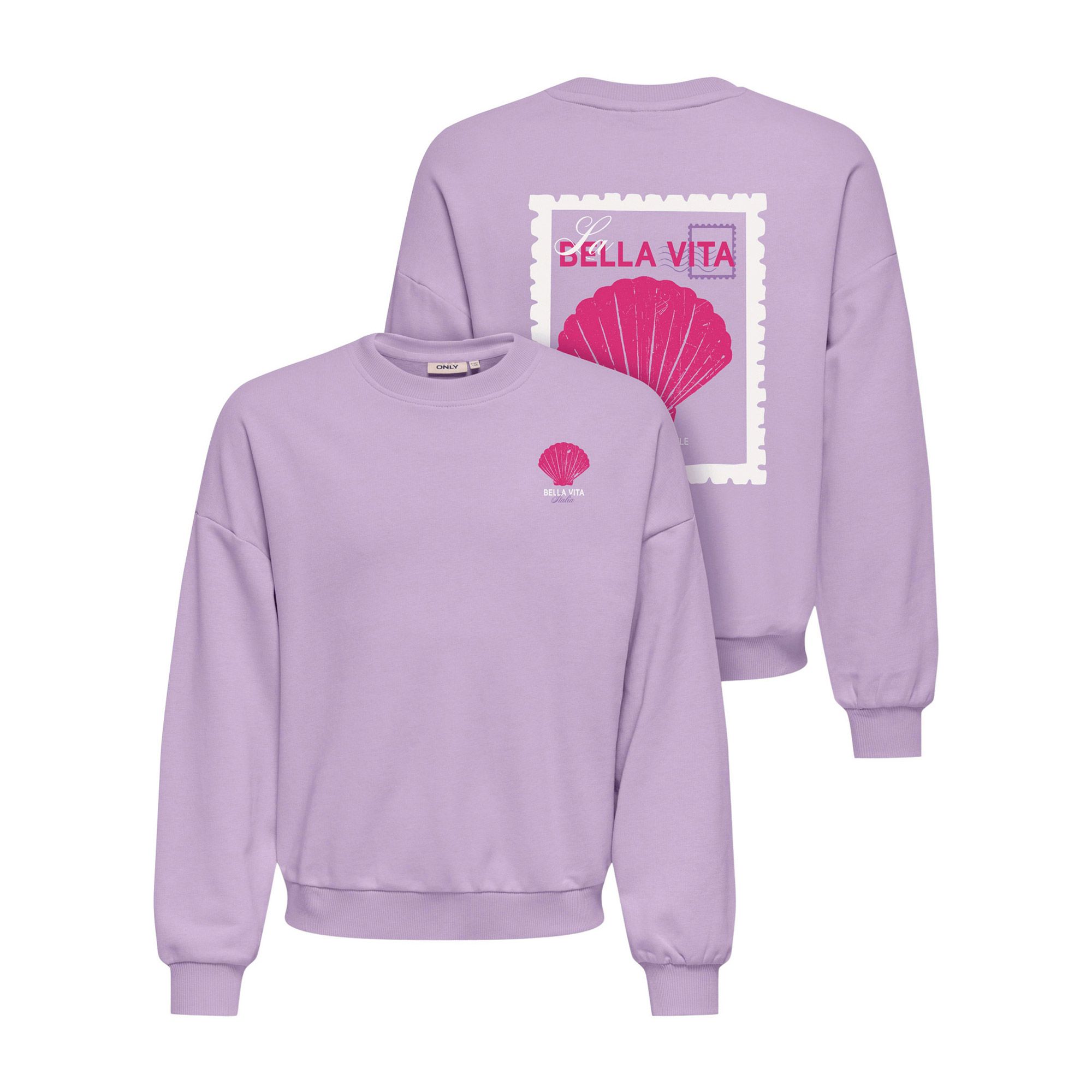 Kids Only Karlie Life Loose Printed Sweater Meisjes