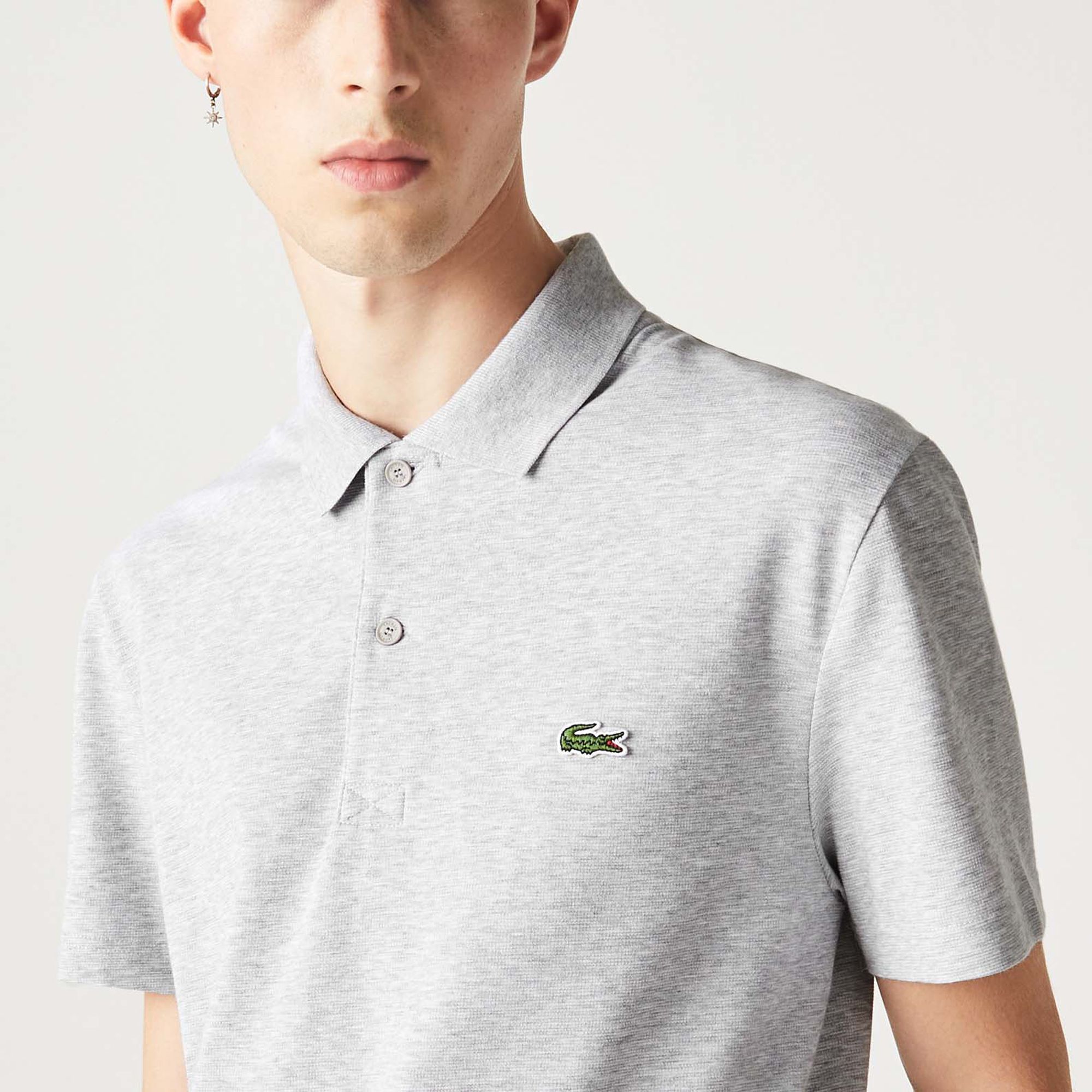 Lacoste Ribbed Collar Polo Heren