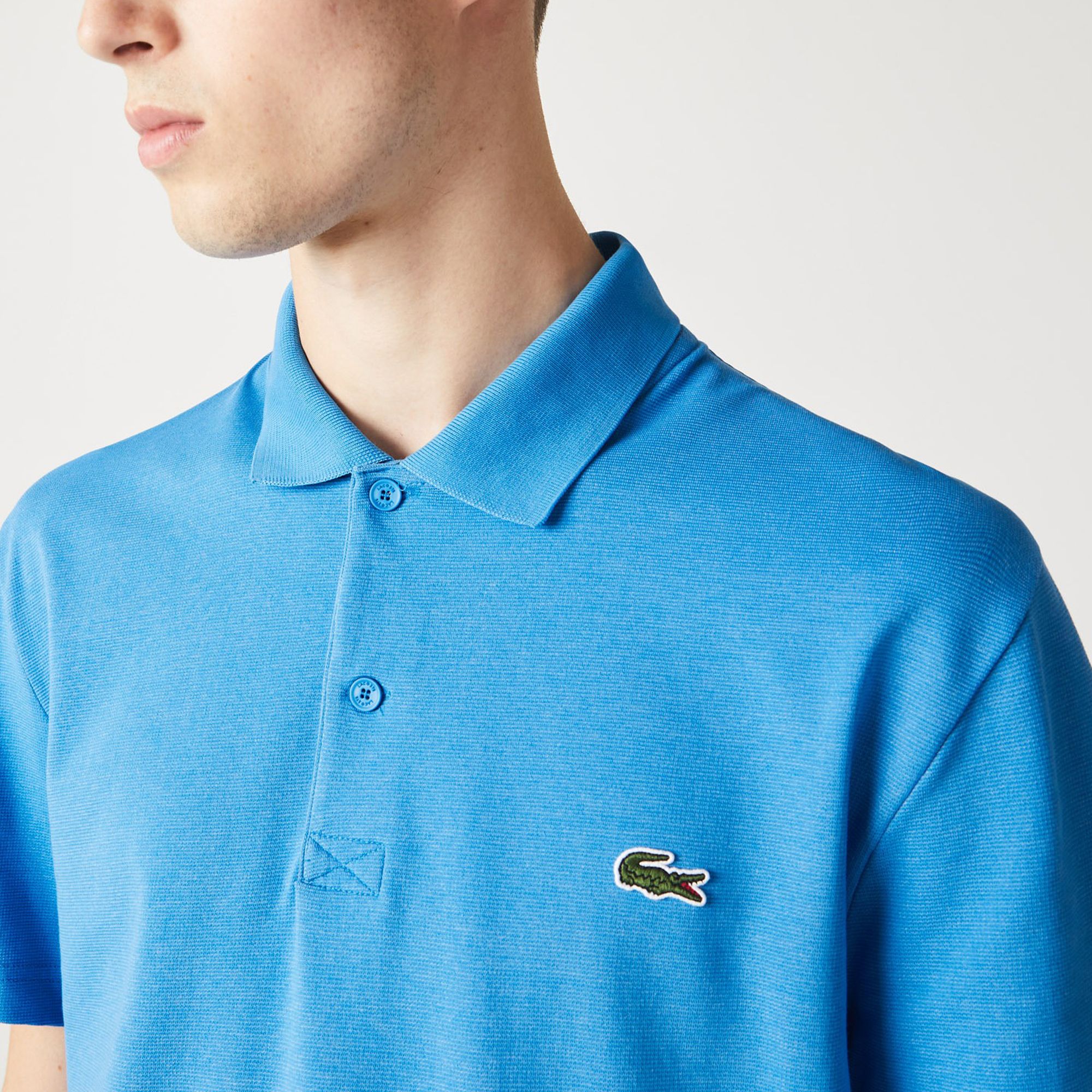 Lacoste Ribbed Collar Polo Heren