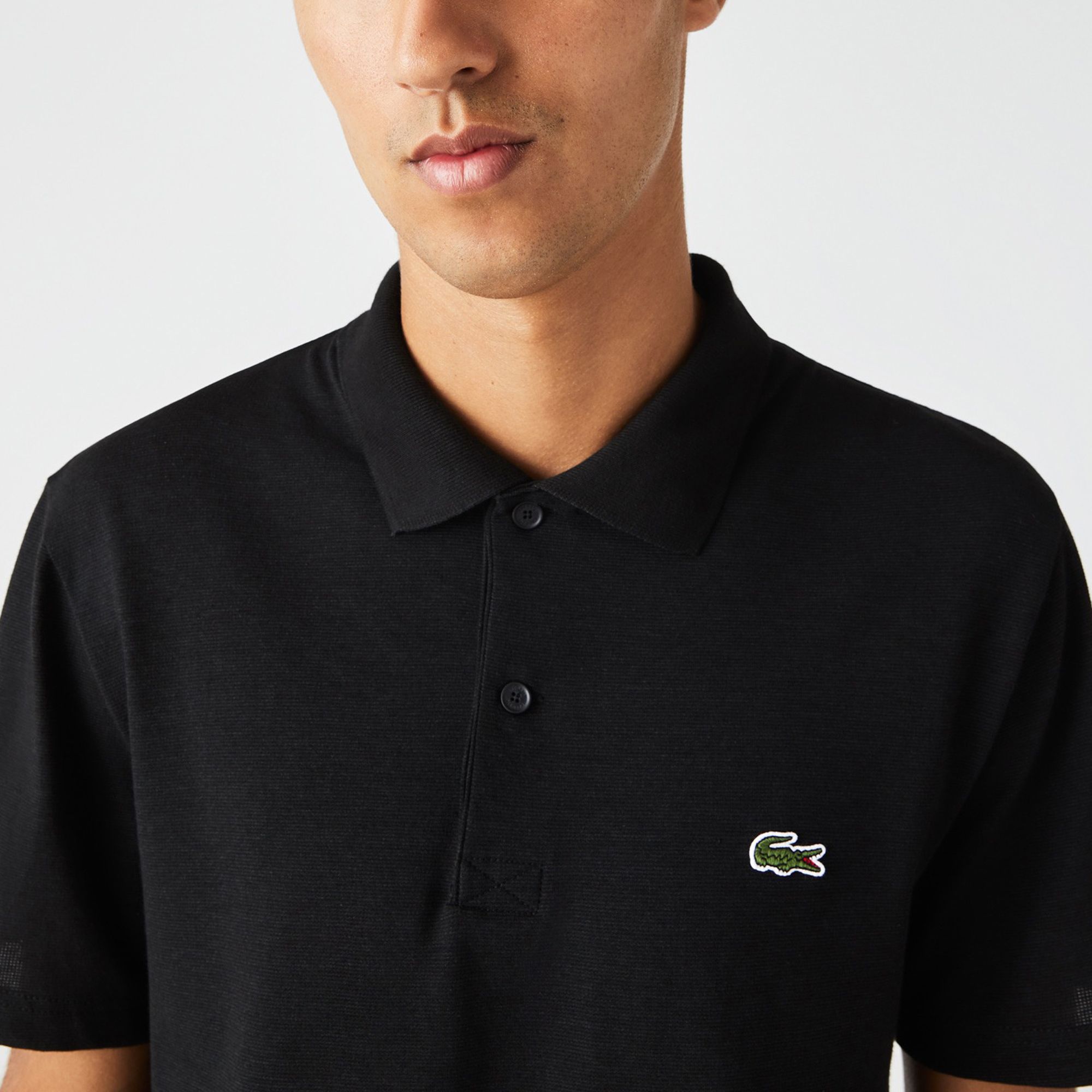 Lacoste Ribbed Collar Polo Heren