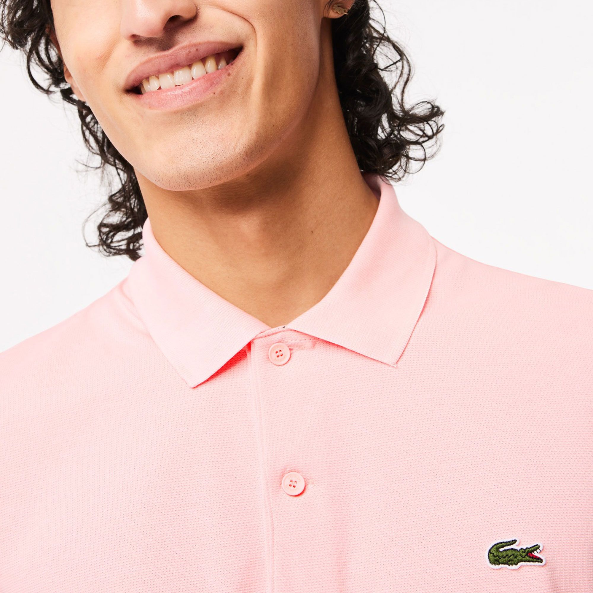 Lacoste Ribbed Collar Polo Heren