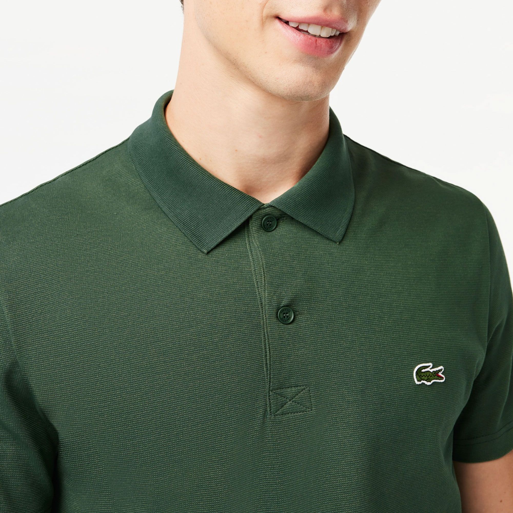 Lacoste Ribbed Collar Polo Heren