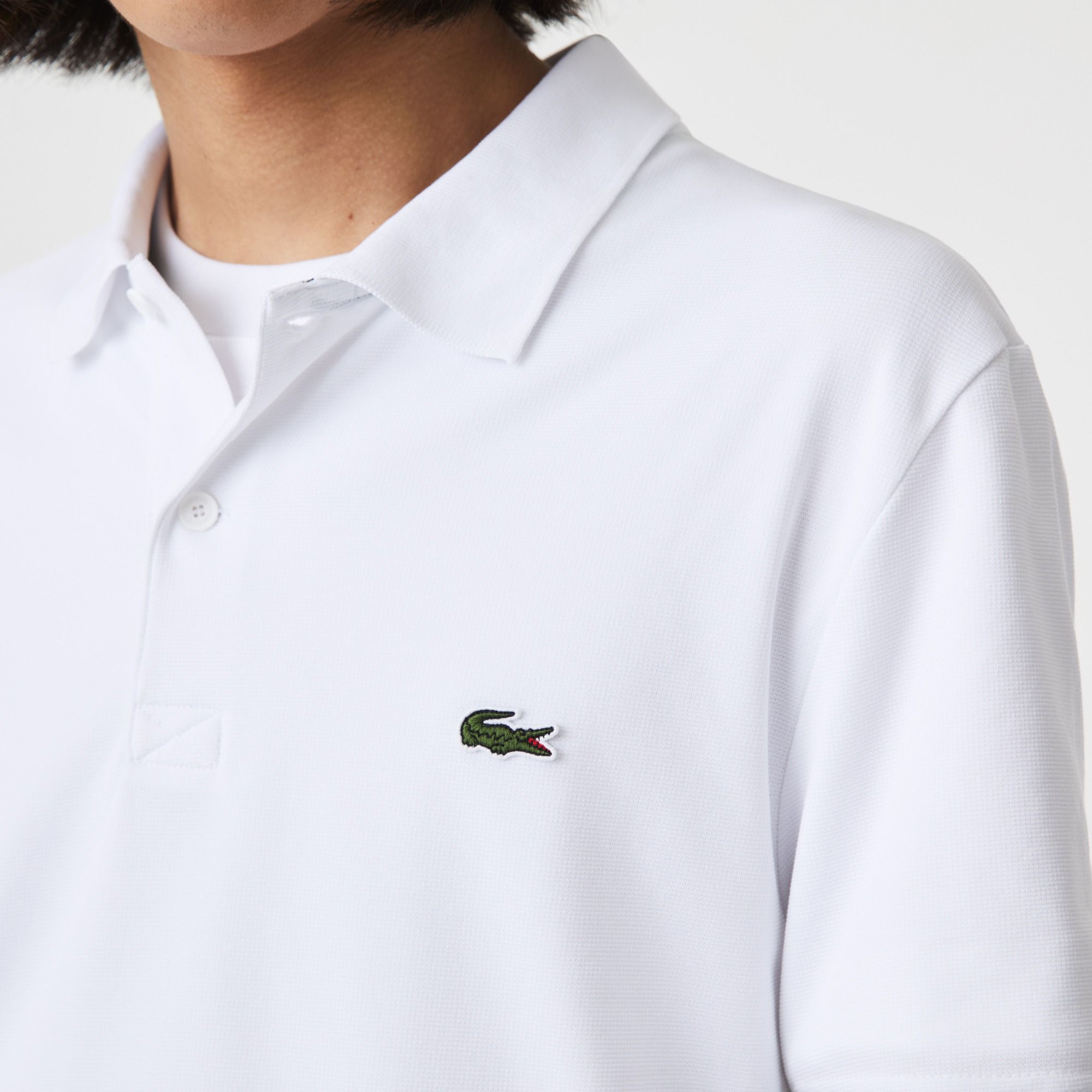 Lacoste Ribbed Collar Polo Heren