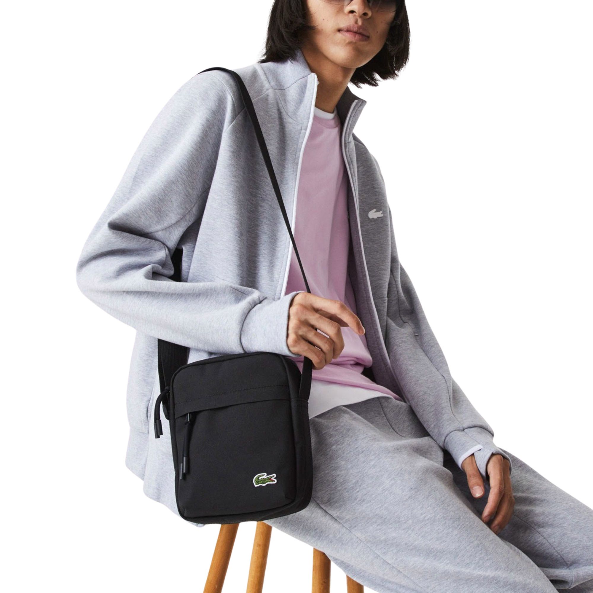 Lacoste Zippered Crossover Schoudertas
