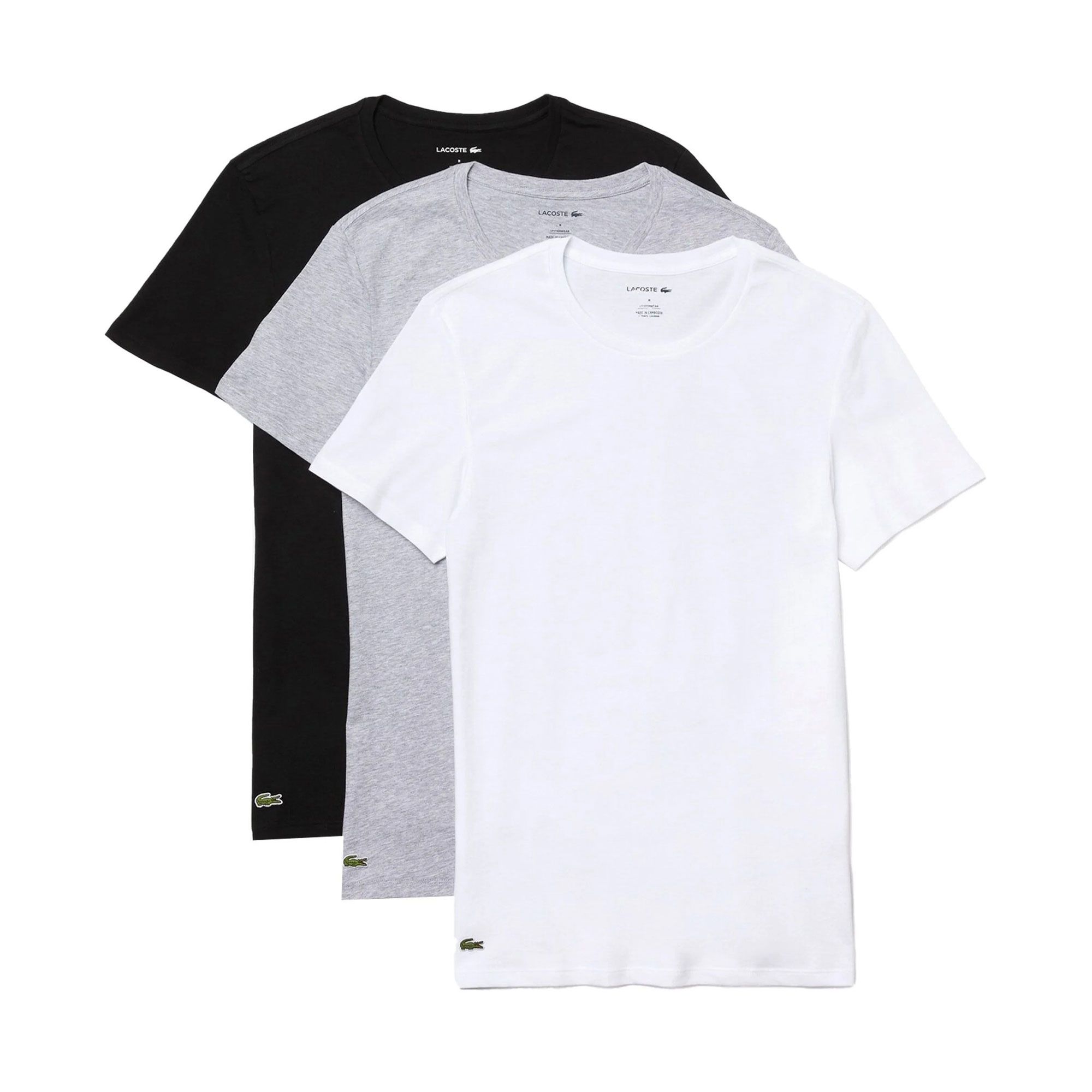 Lacoste Essentials Basic Crew Shirt Hommes (3-pack)