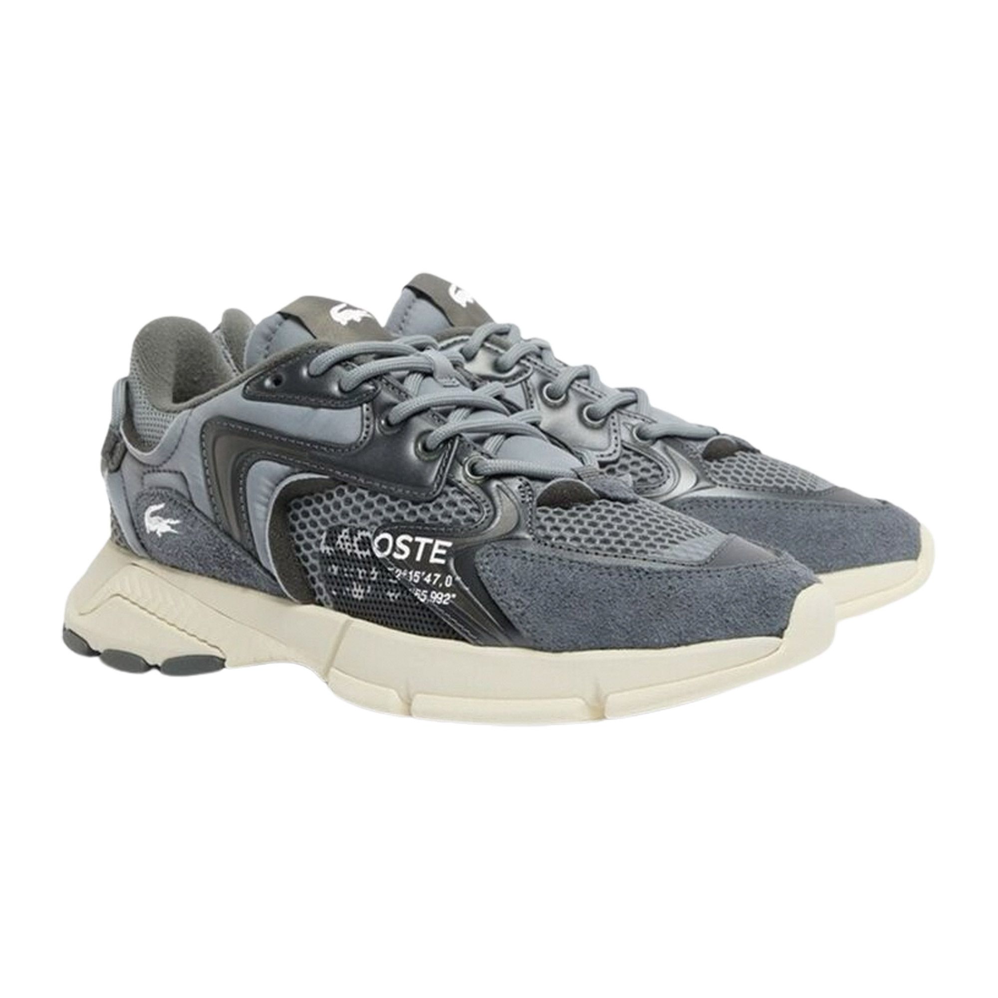 Lacoste L003 herensneaker grijs en wit