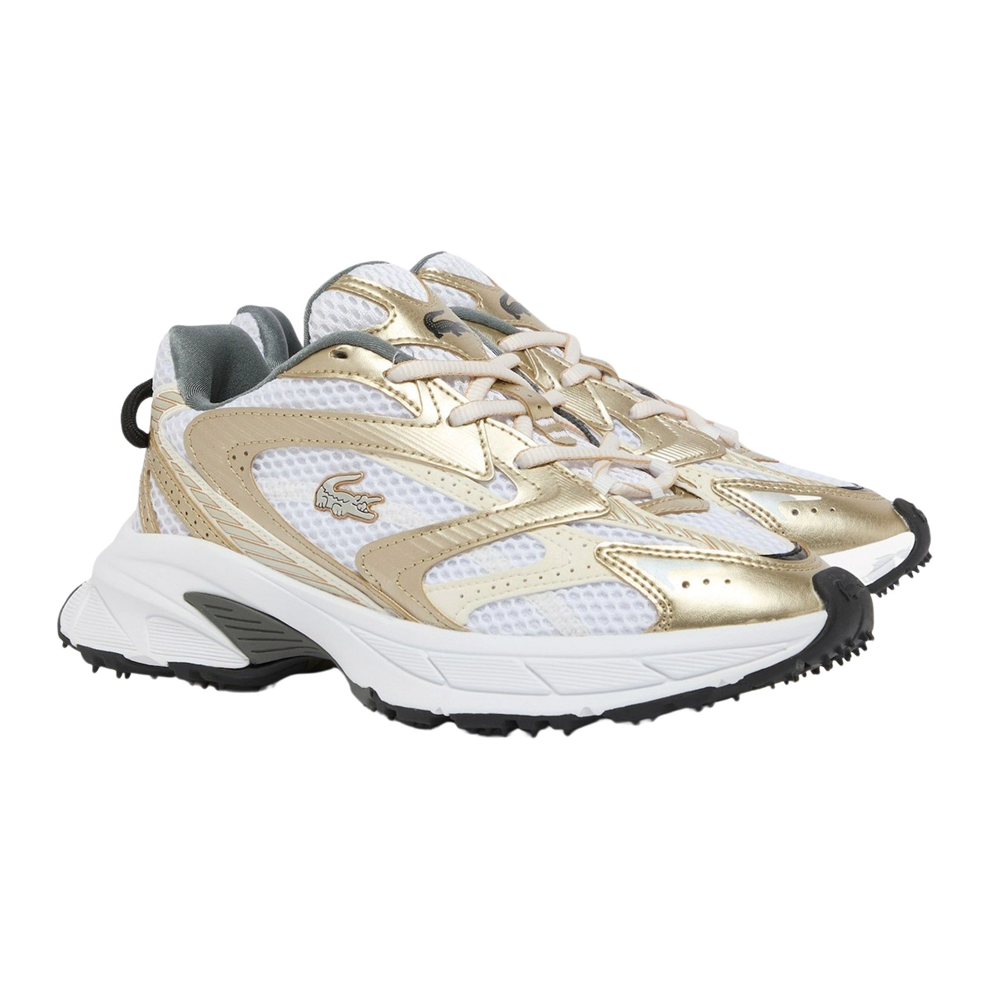 Lacoste L003 damessneaker goud en wit
