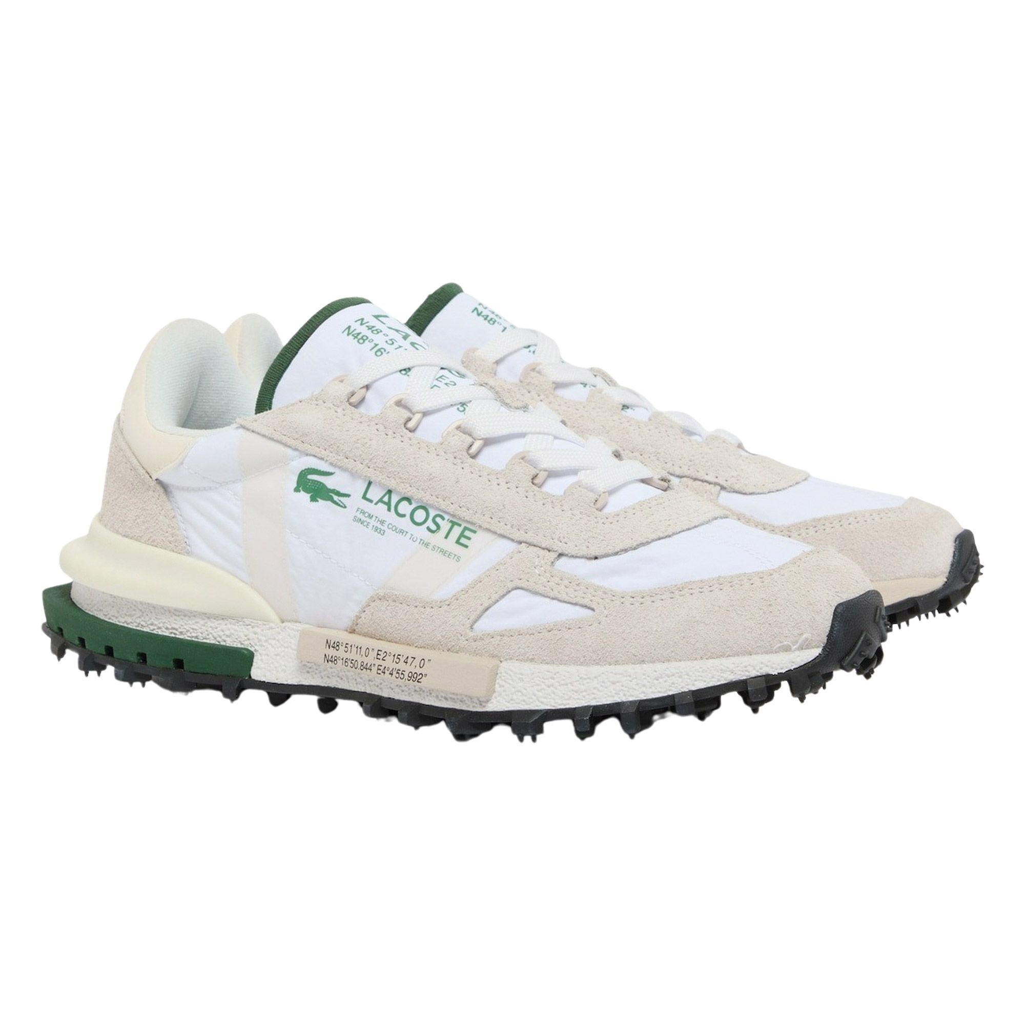 Lacoste herensneaker beige en wit