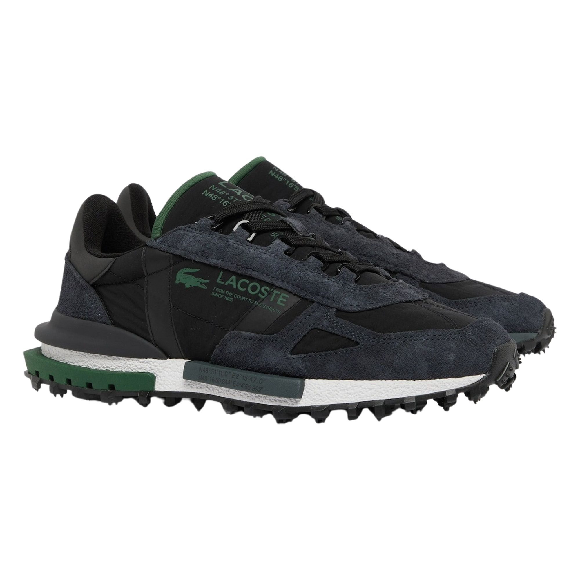 Lacoste herensneaker zwart, groen en wit