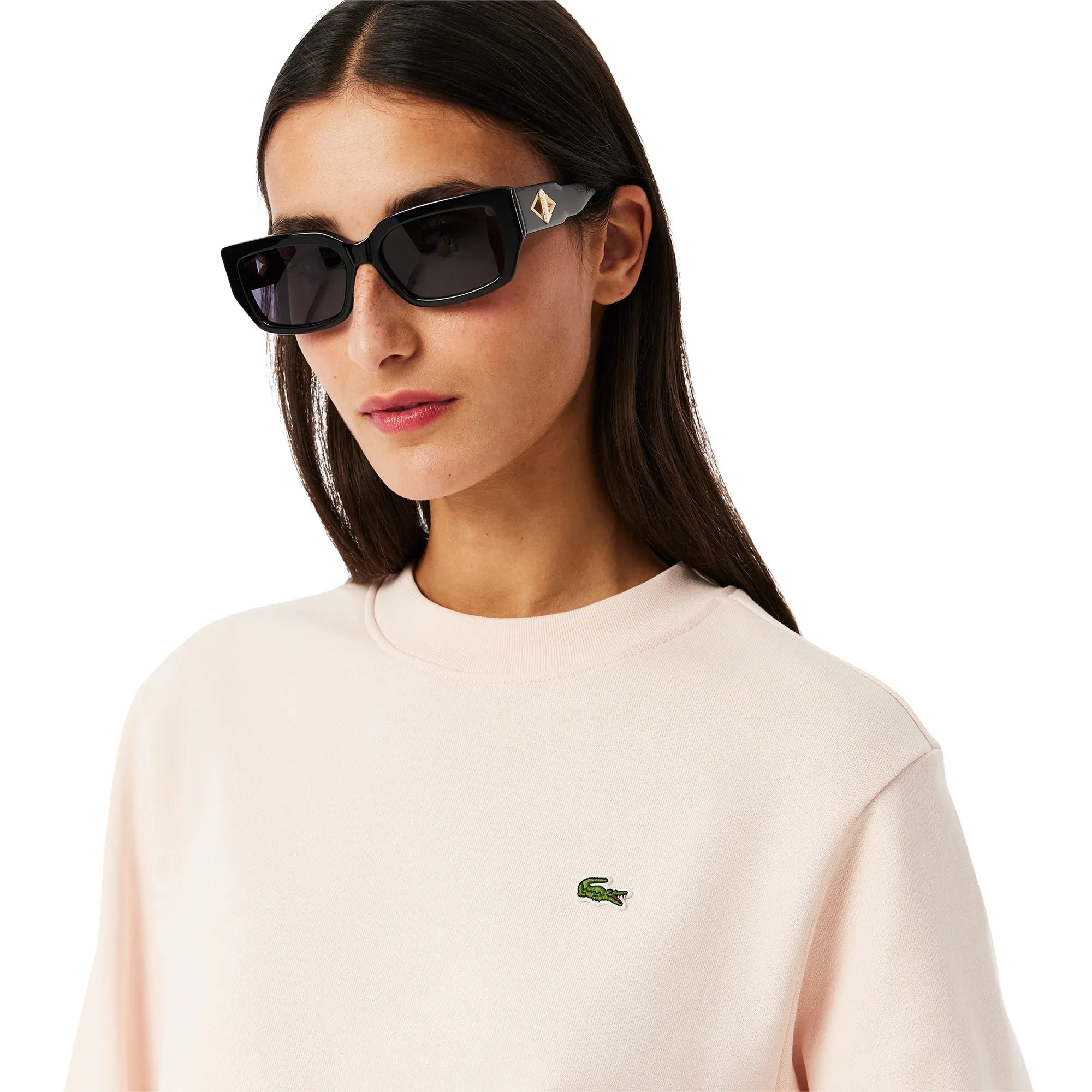 Sweat-shirt Lacoste Colorblock Fleece Crew Femmes