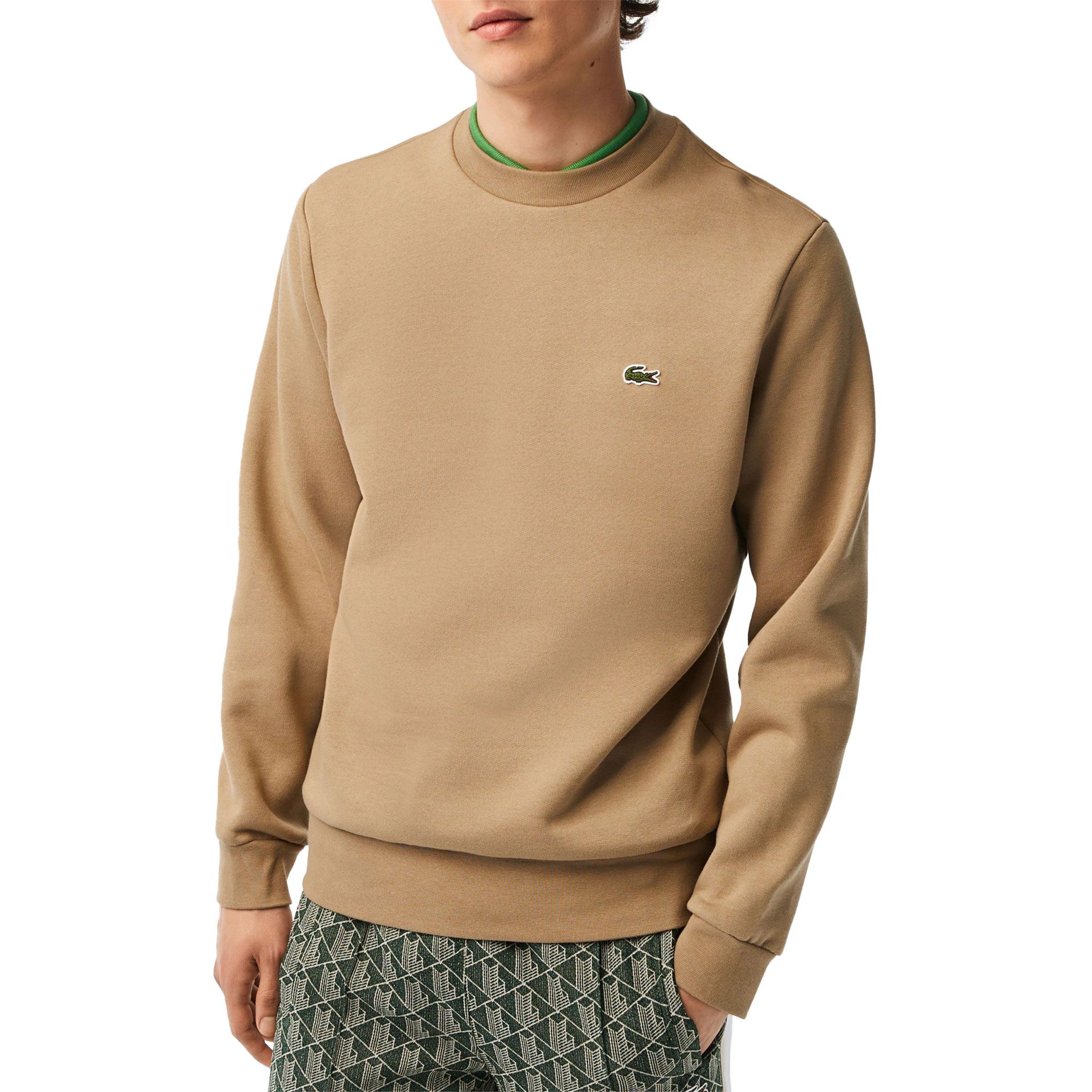 Lacoste Bio Cotton Fleece Crew Sweater Heren