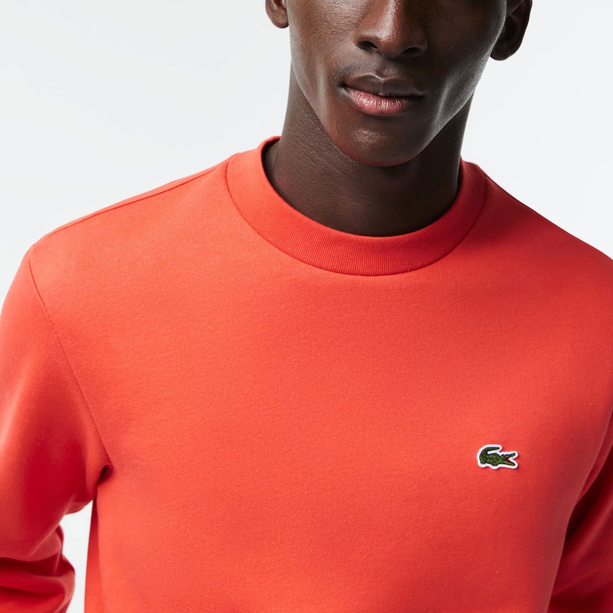 Lacoste Bio Cotton Fleece Crew Sweater Heren